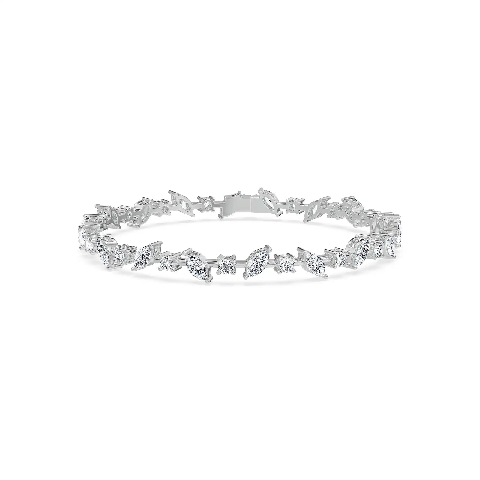 Marquise Muse Lab Grown Diamond Bracelet - front view in 9KT