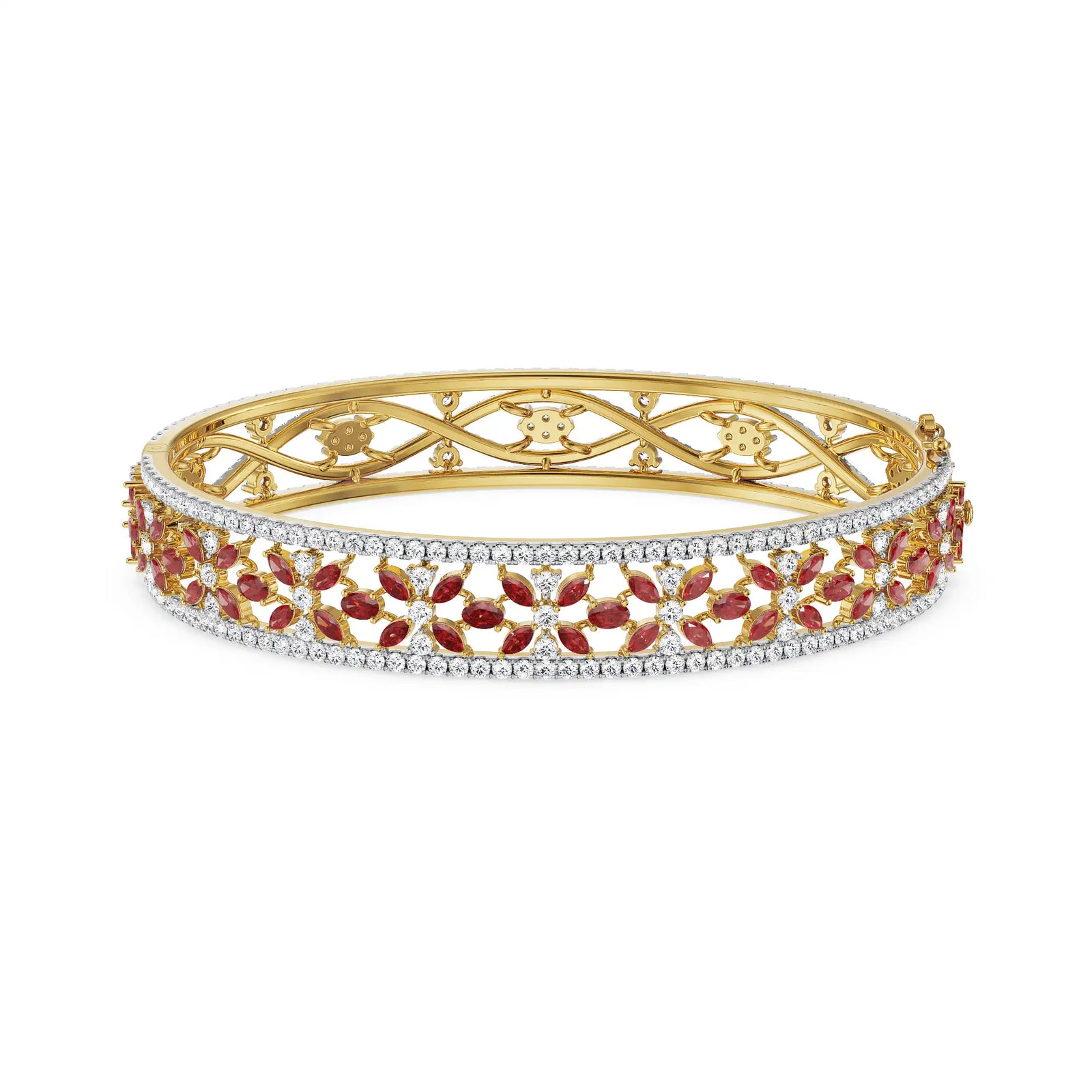 Convertible Tira Lab Grown Diamond Bracelet - Front View
