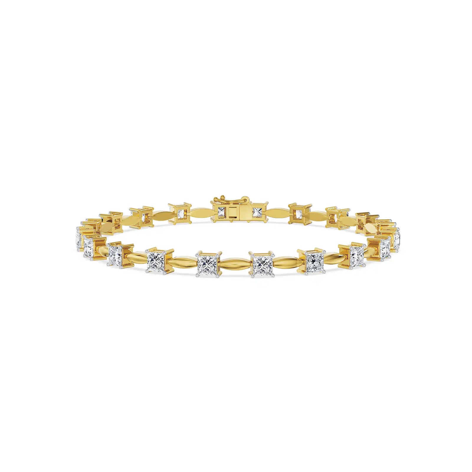 25 Pointer Princess Lab Grown Diamond Bracelet - front view
