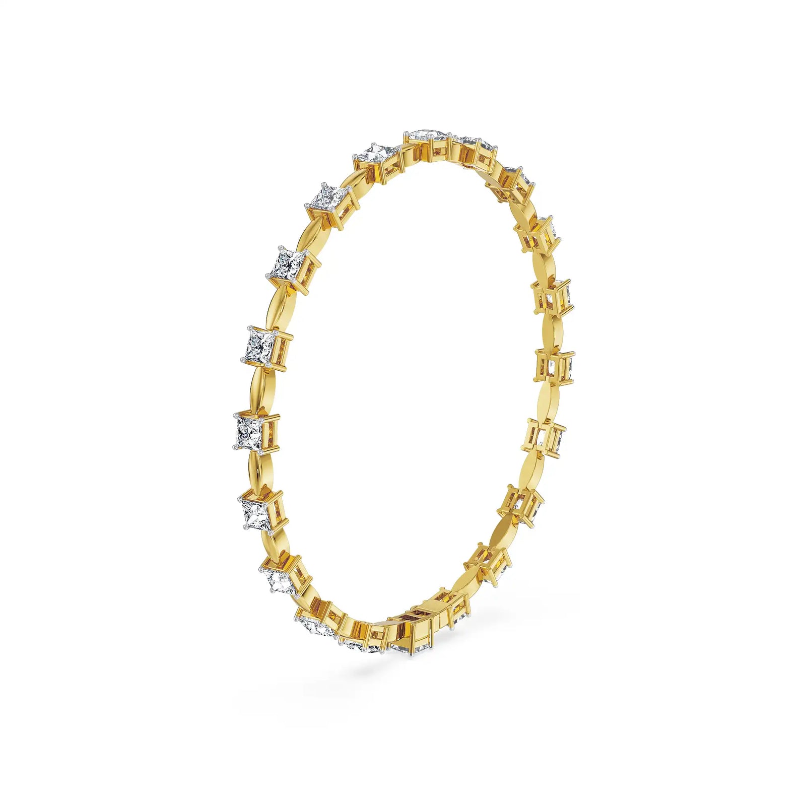 25 Pointer Princess Lab Grown Diamond Bracelet - side view