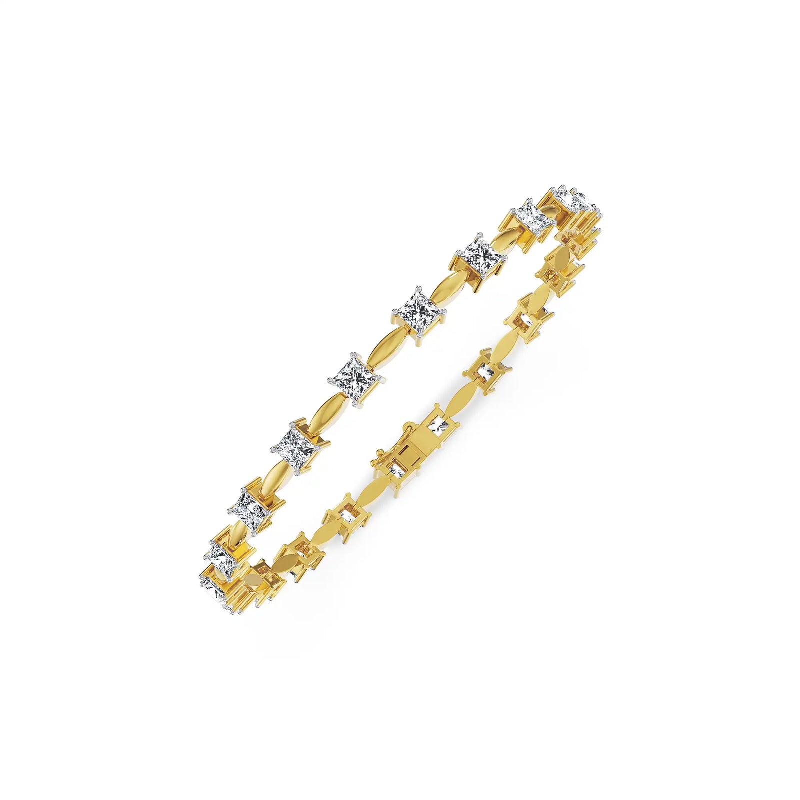 25 Pointer Princess Lab Grown Diamond Bracelet 9KT