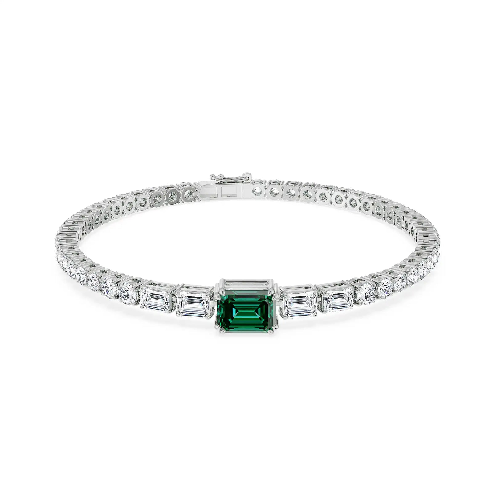 Nina Emerald Lab Diamond Bracelet_in-stock