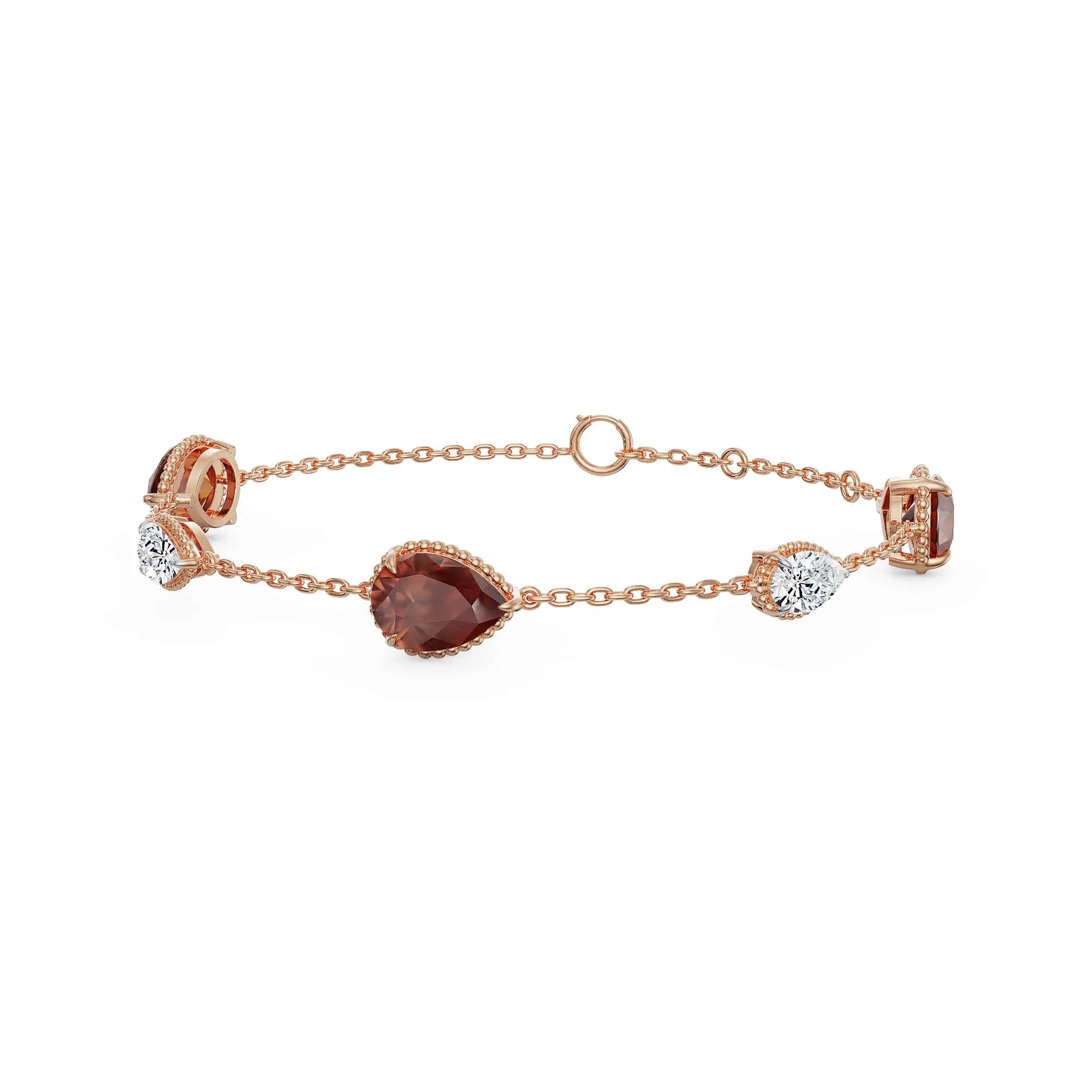 Ruby Rain Lab Grown Diamond Bracelet - front view