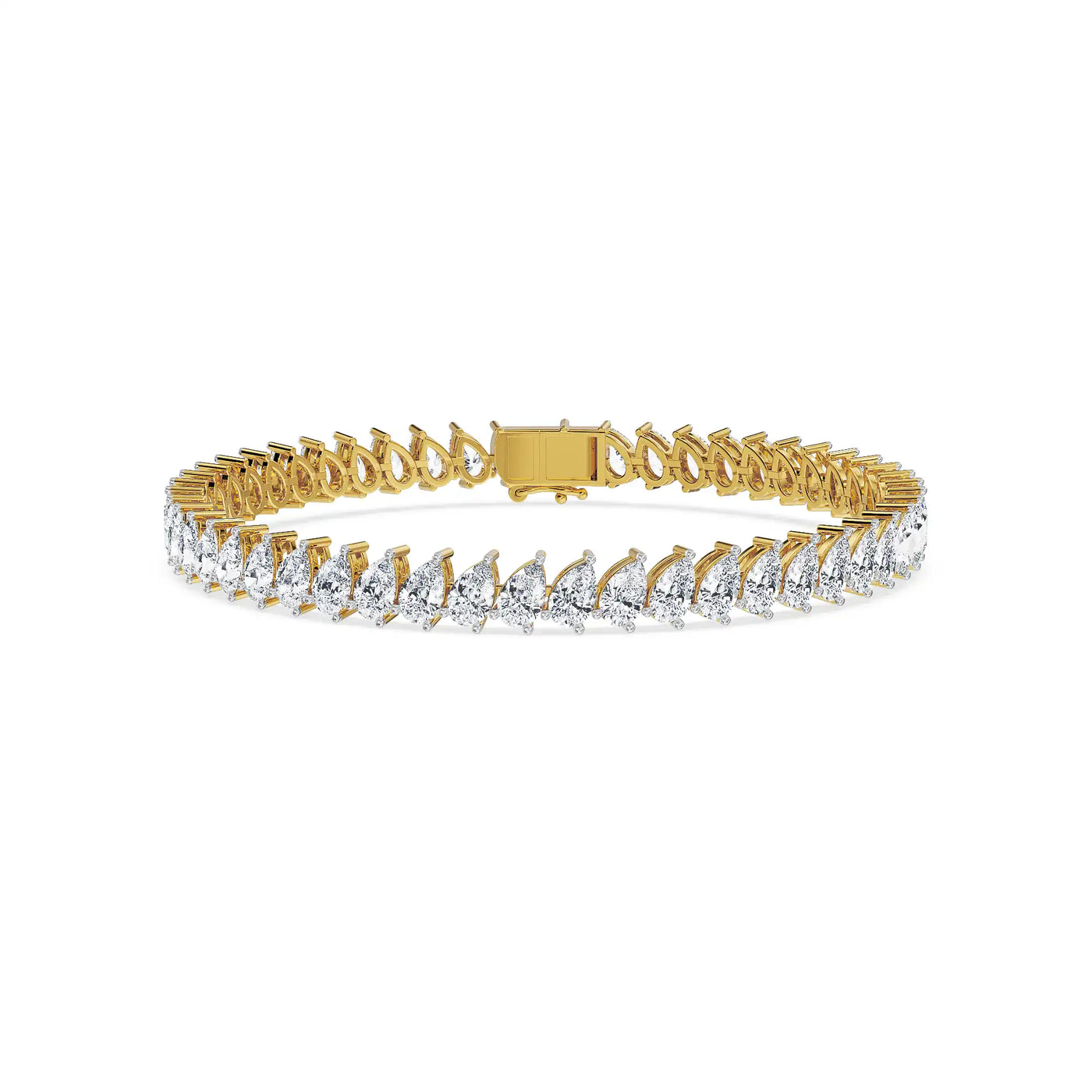 Precious Pear Lab Grown Diamond Tennis Bracelet
