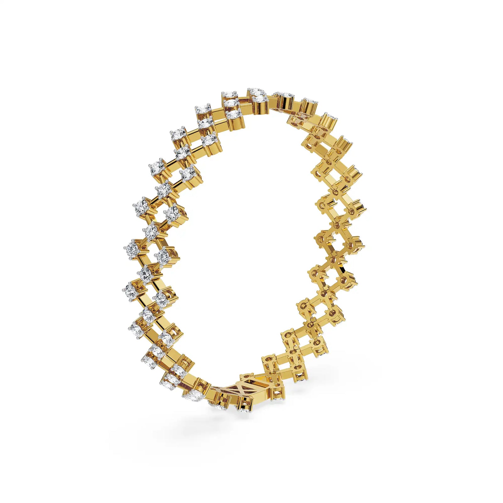 Sterling Lab Grown Diamond Tennis Bracelet - side view