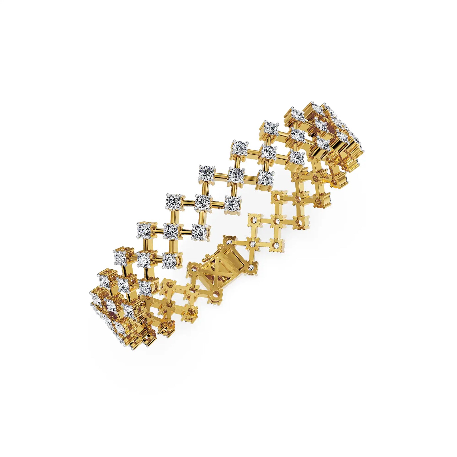 Sterling Lab Grown Diamond Tennis Bracelet - top view