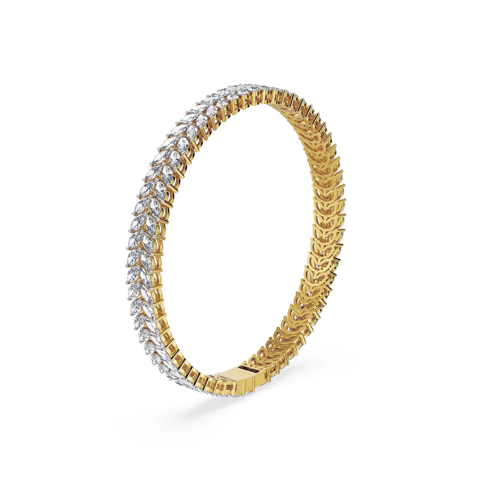 Blooming Glow Lab Grown Diamond Tennis Bracelet - side view