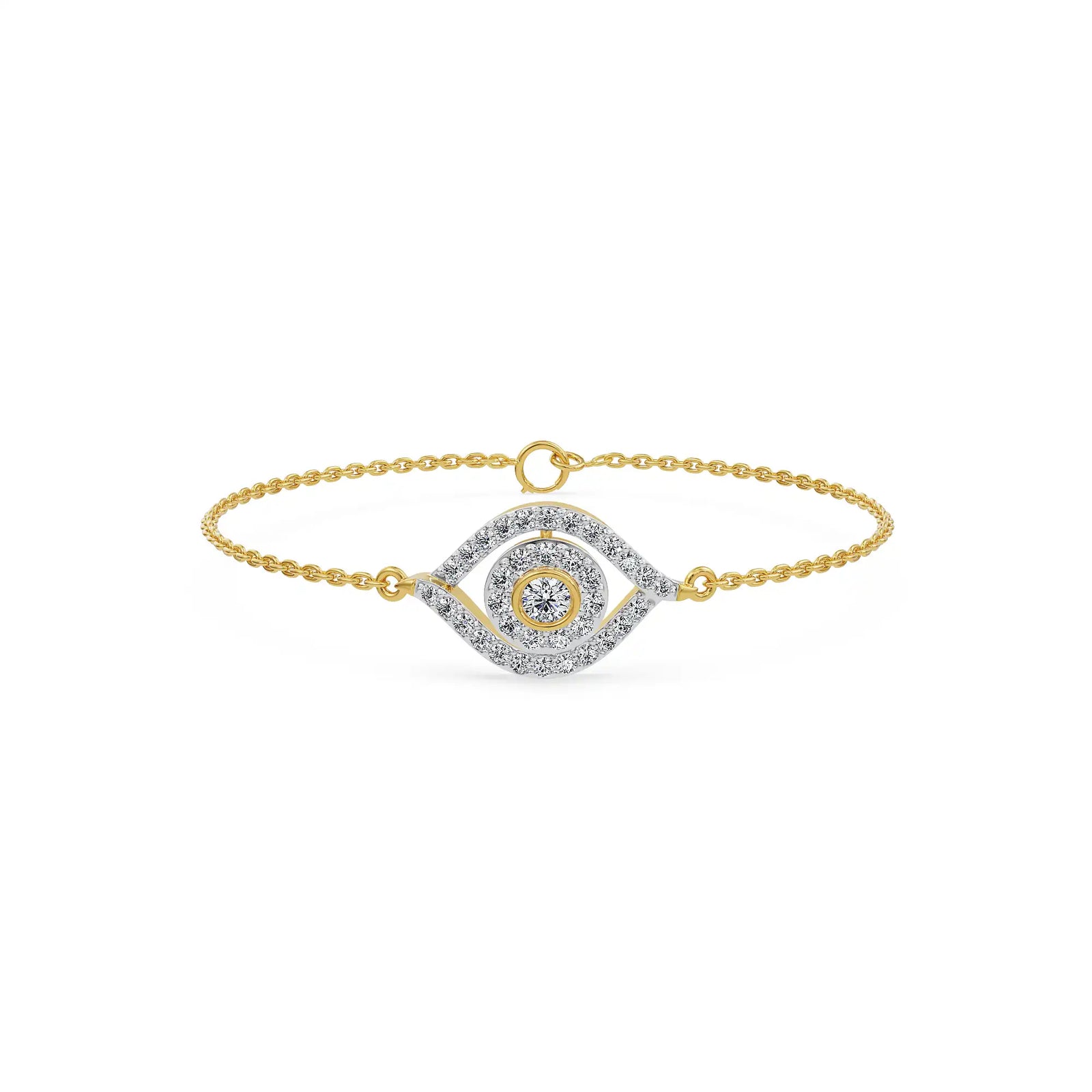 Astra Evil Eye Lab Grown Diamond Bracelet
Front View