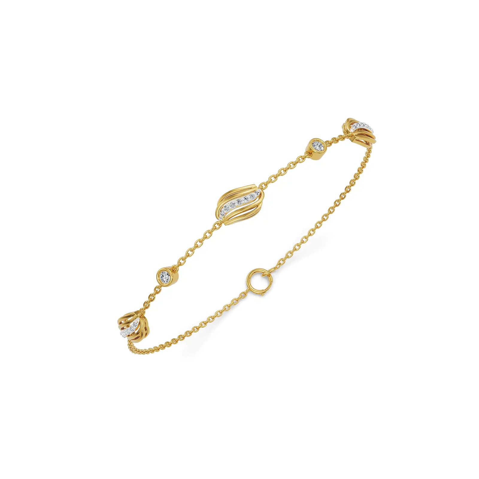 Serene Wave Lab Grown Diamond Bracelet
Top View