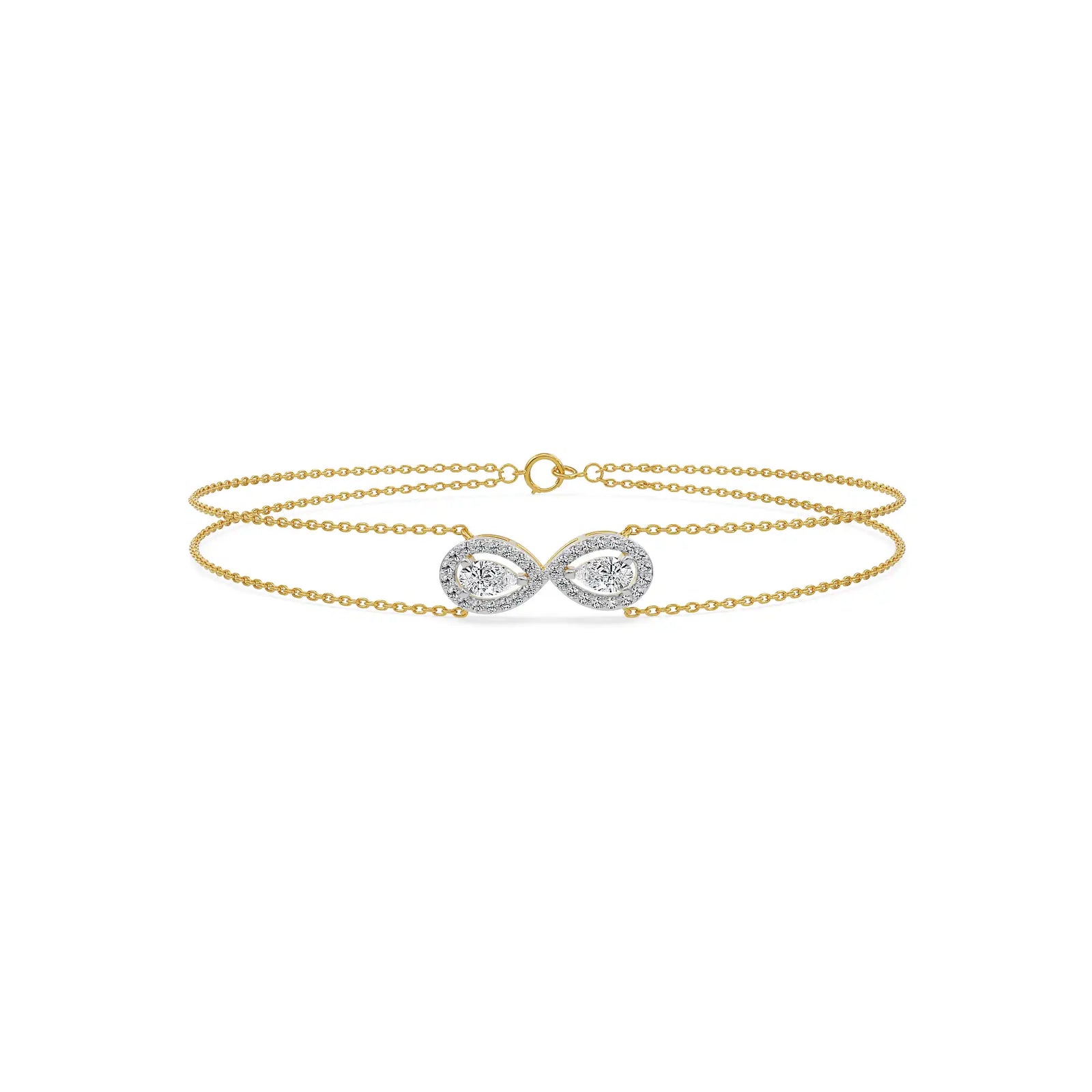 Infinite Grace Pear Lab Grown Diamond Bracelet
Front View