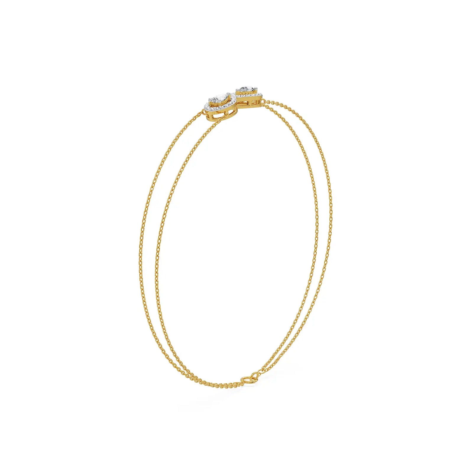 Infinite Grace Pear Lab Grown Diamond Bracelet
Side View