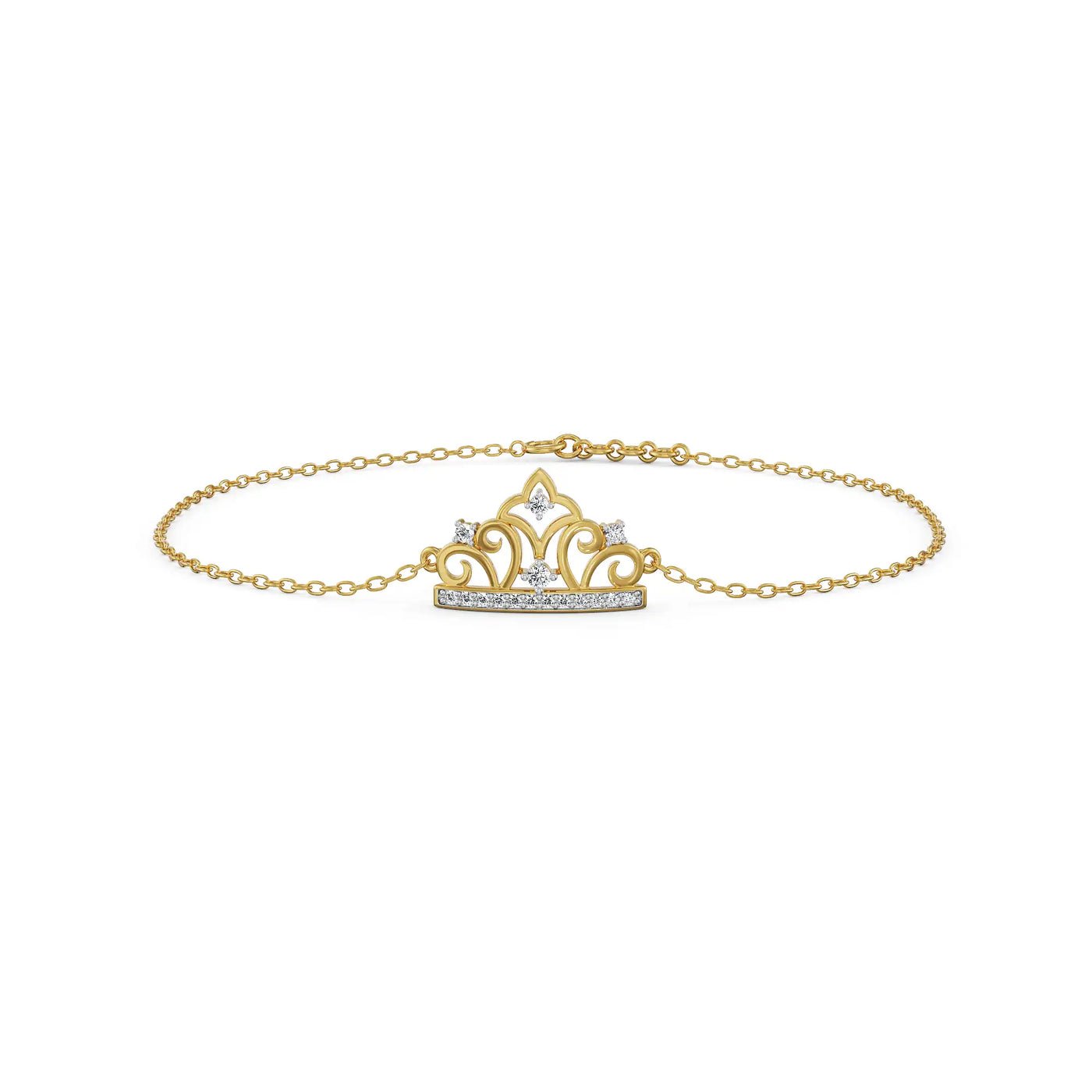 Tiara Charm Lab Grown Diamond Bracelet
