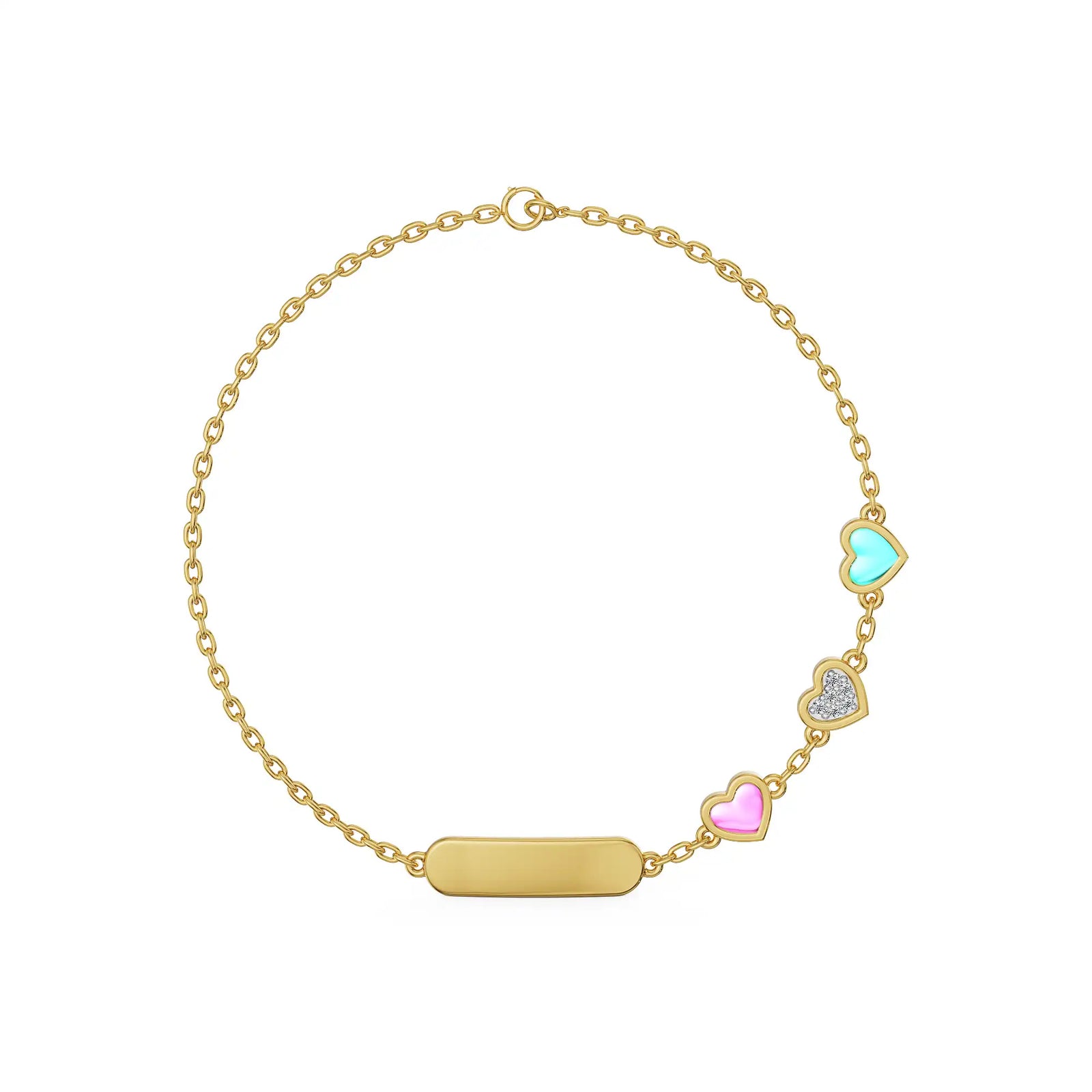 Prism Heart Lab Grown Diamond Bracelet
Top View