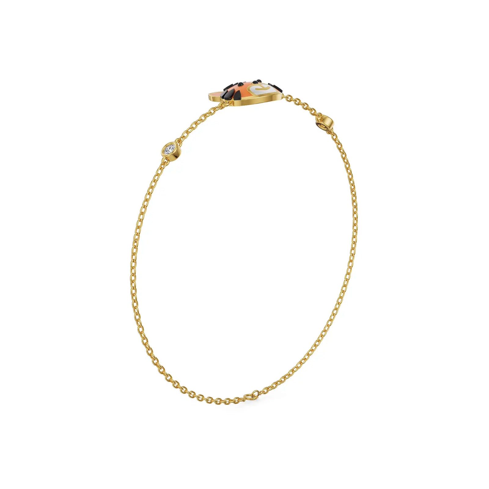 Little Roar Tiger Lab Grown Diamond Bracelet
Back View