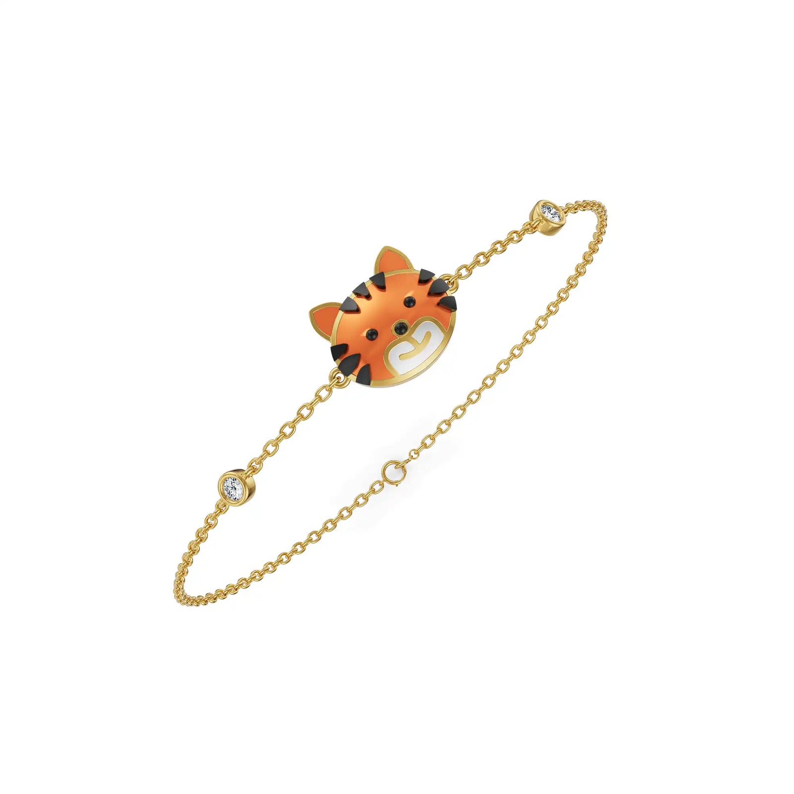Little Roar Tiger Lab Grown Diamond Bracelet
Top View
