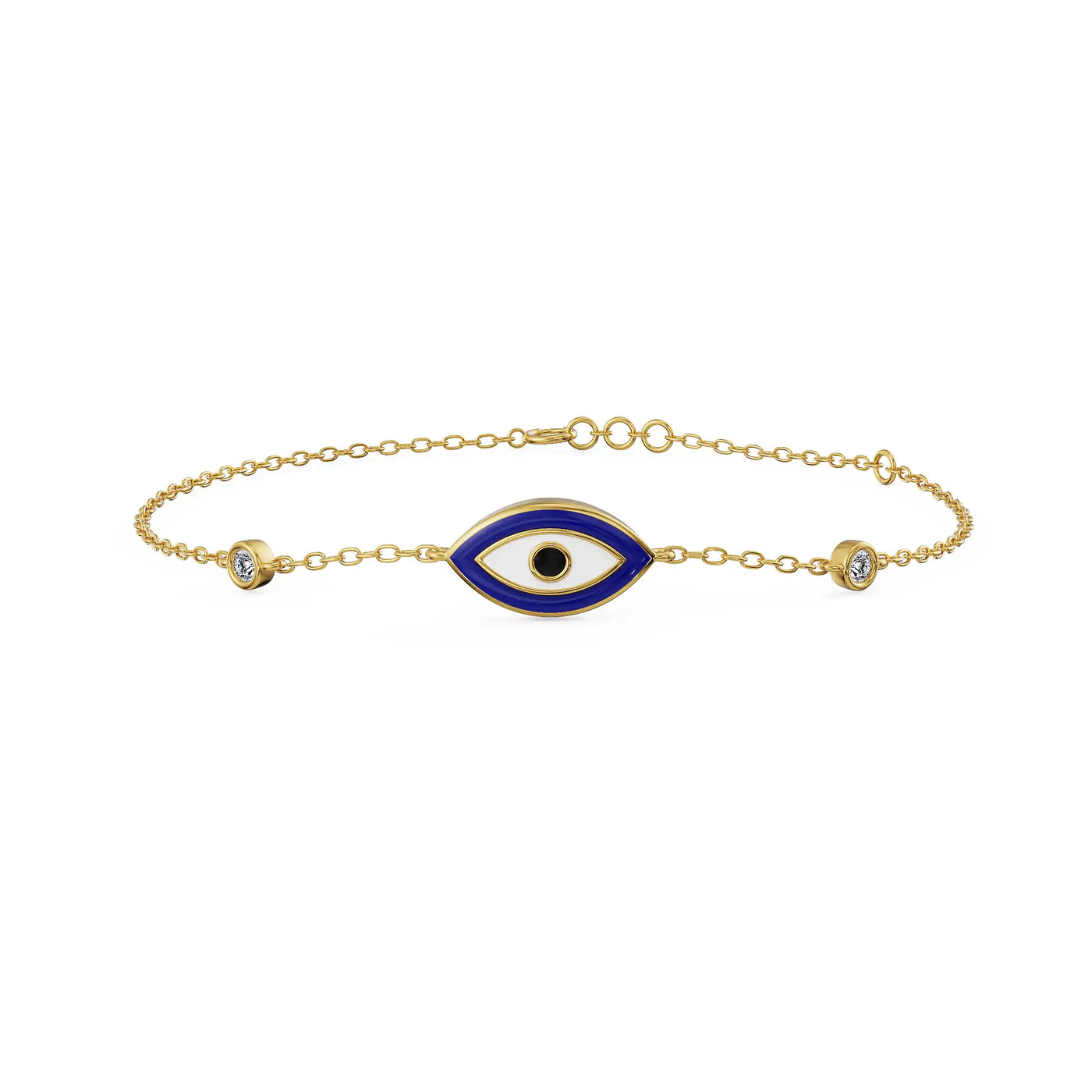 Iris Evil Eye Lab Diamond Bracelet 9KT