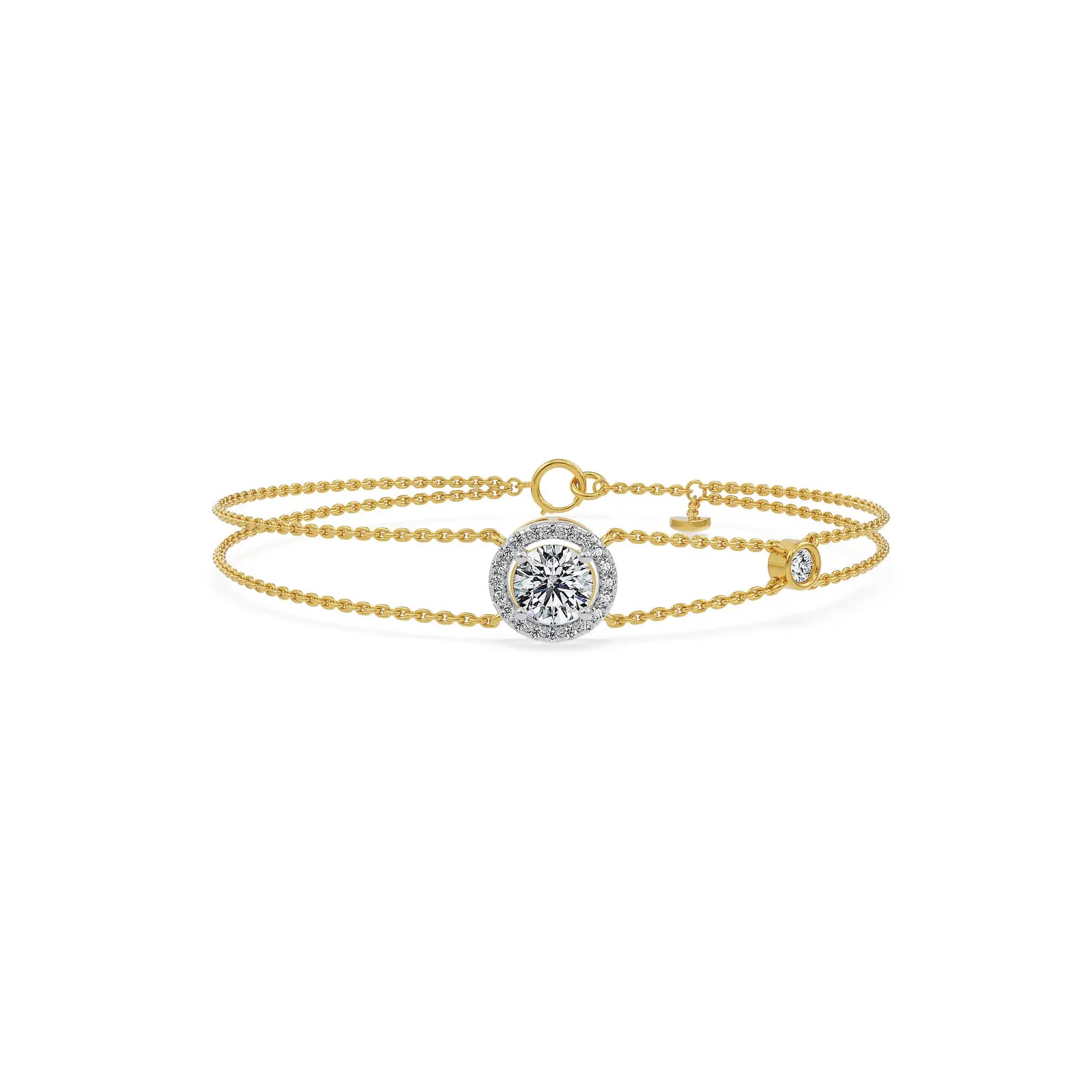 Mahira Lab Grown solitaire Bracelet
Front View