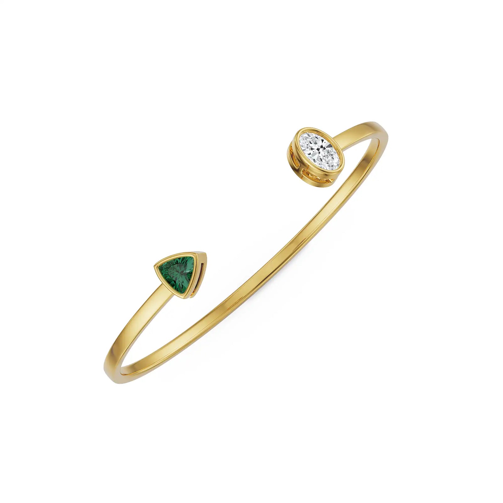 Curve Crush Lab Grown Diamond Bracelet 
Top View