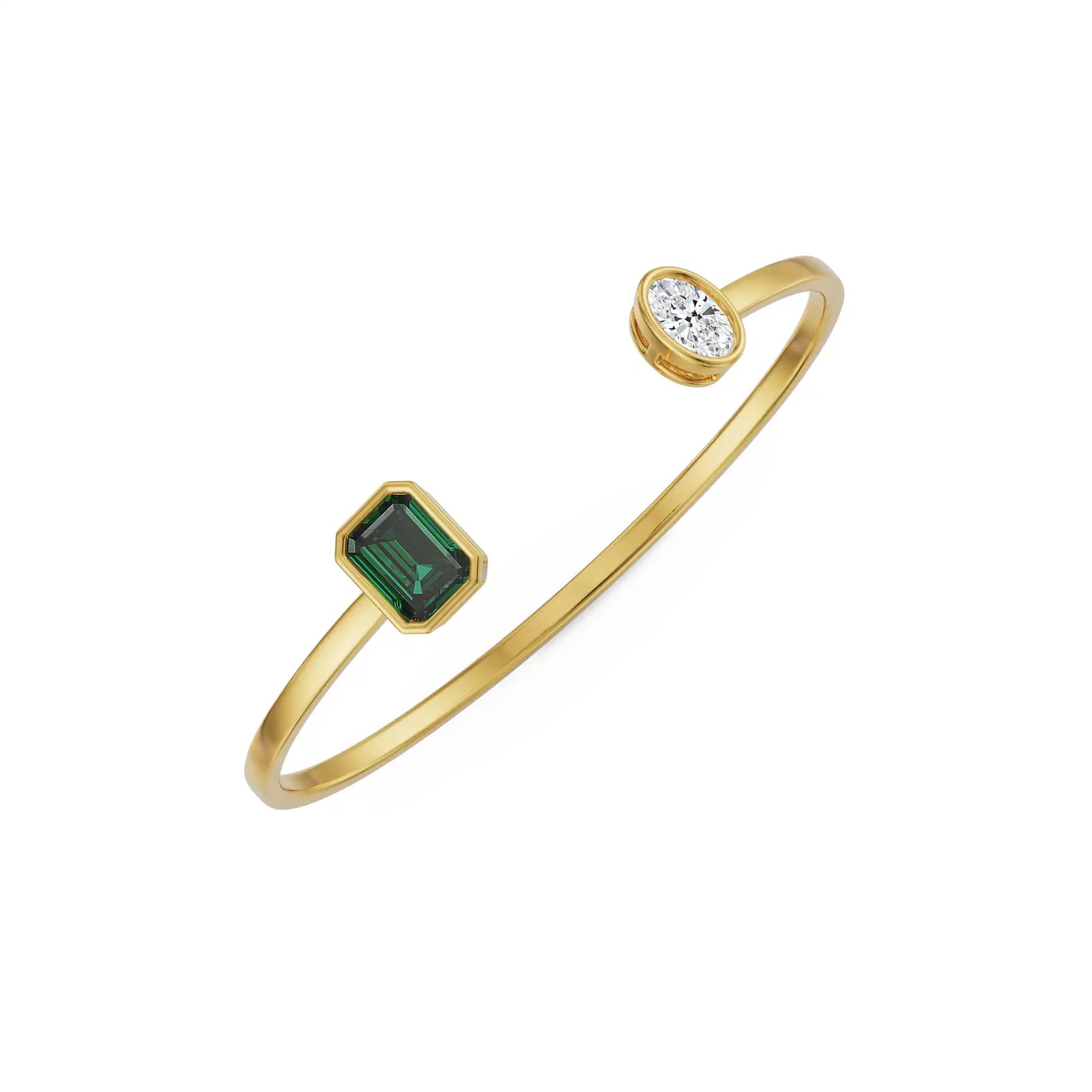 Duo Edge Lab Grown Diamond Bracelet
Top View