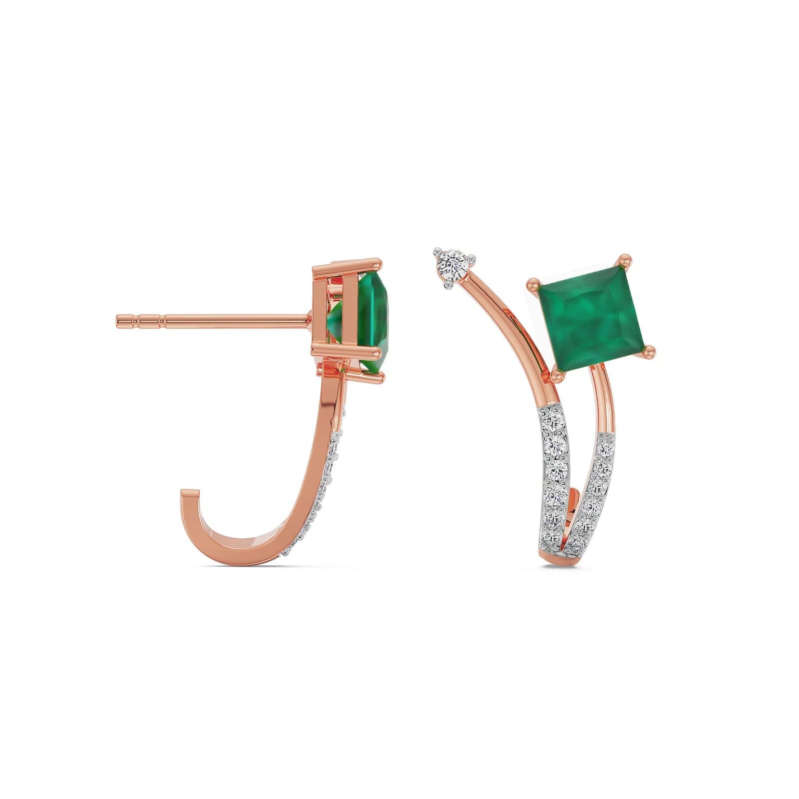 Emerald Delight Diamond Pendant Set Prospective View