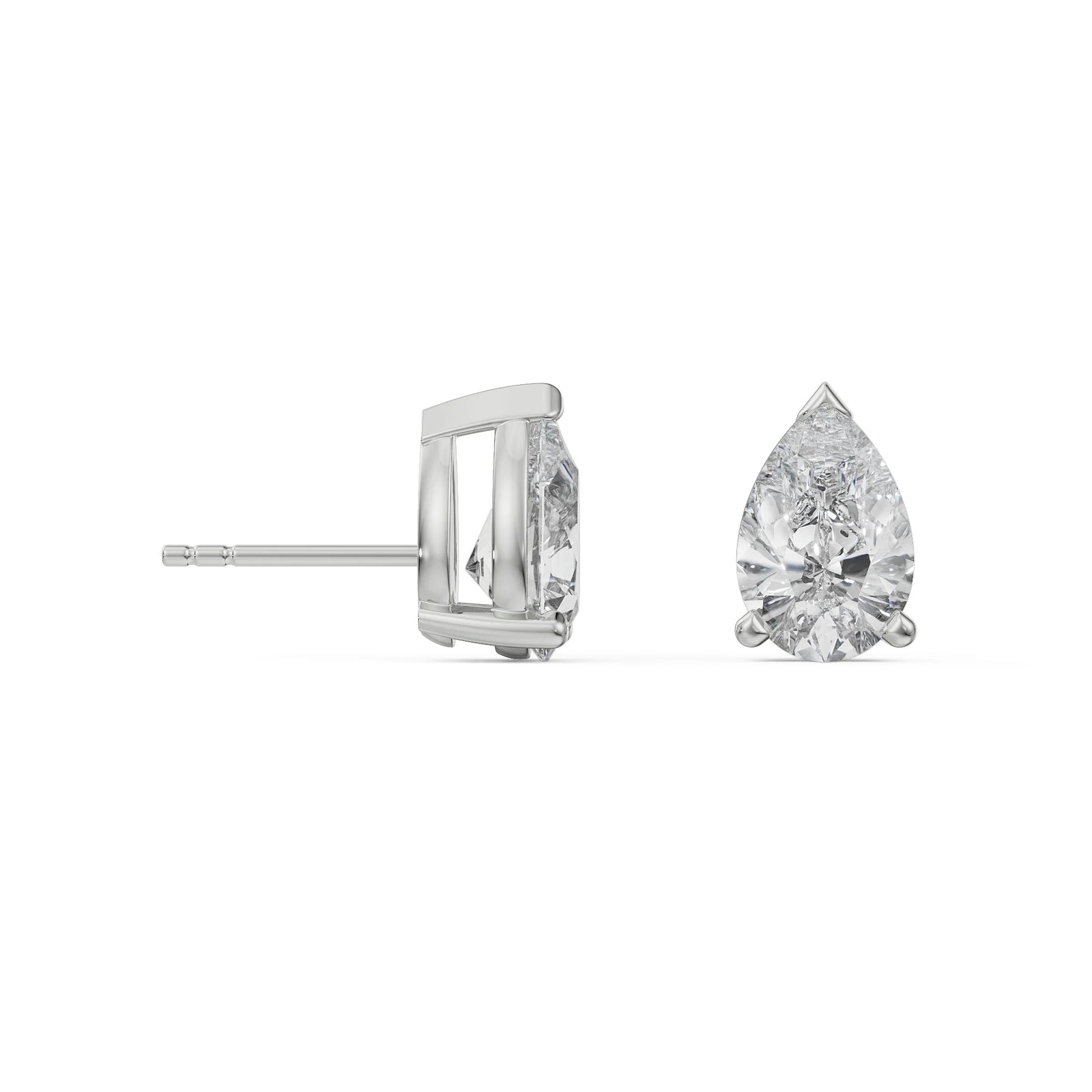 Pear Diamond Pendant Set Prospective View