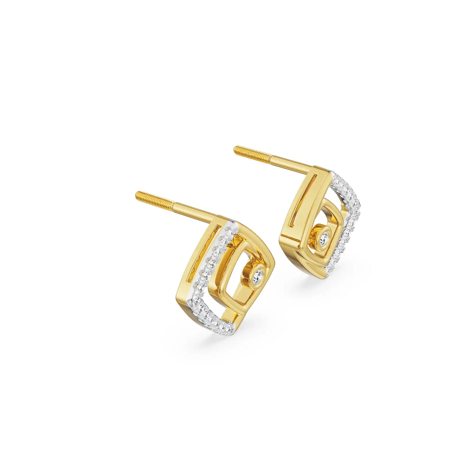 Glimmering Maze Lab Diamond Pendant Set earrings - Right View