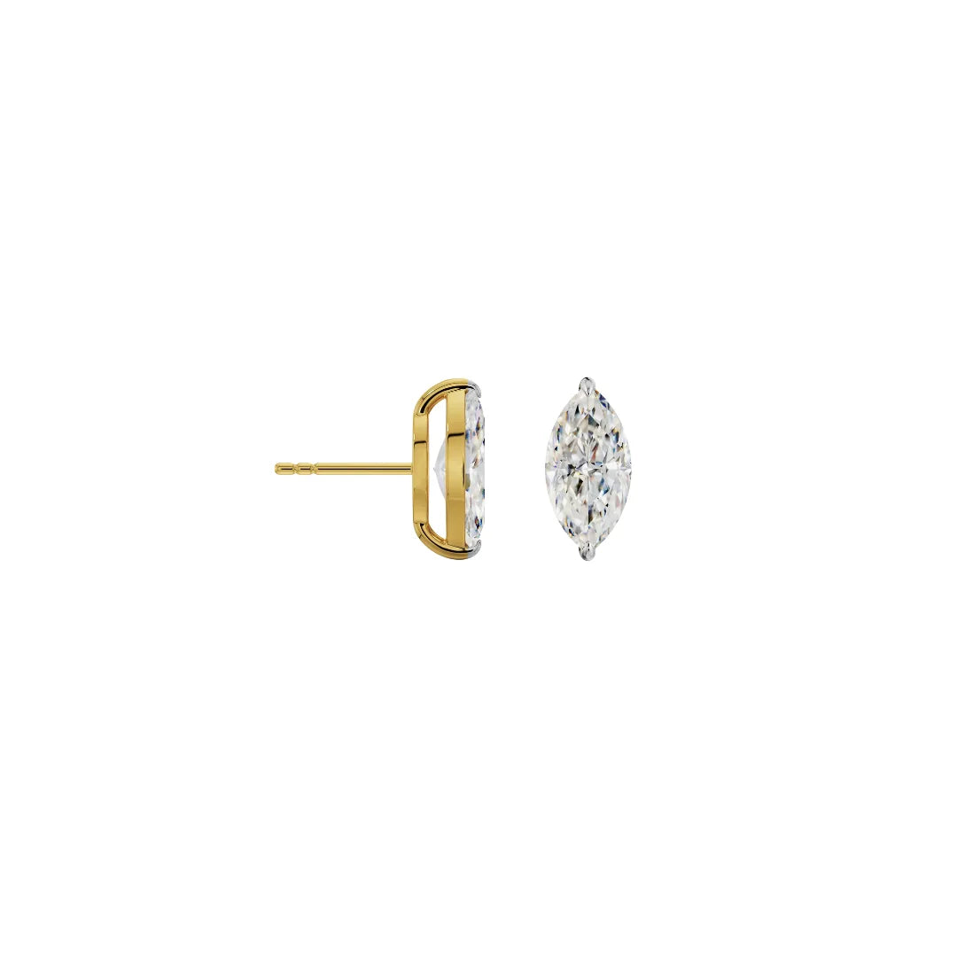 0.5 CT Marquise Lab Grown Diamond earrings- Prospective View
