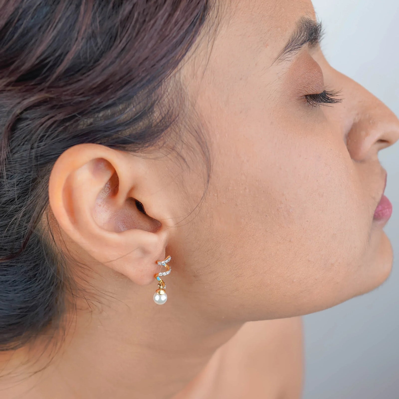 Pearl Teardrop Diamond Earrings_in_stock