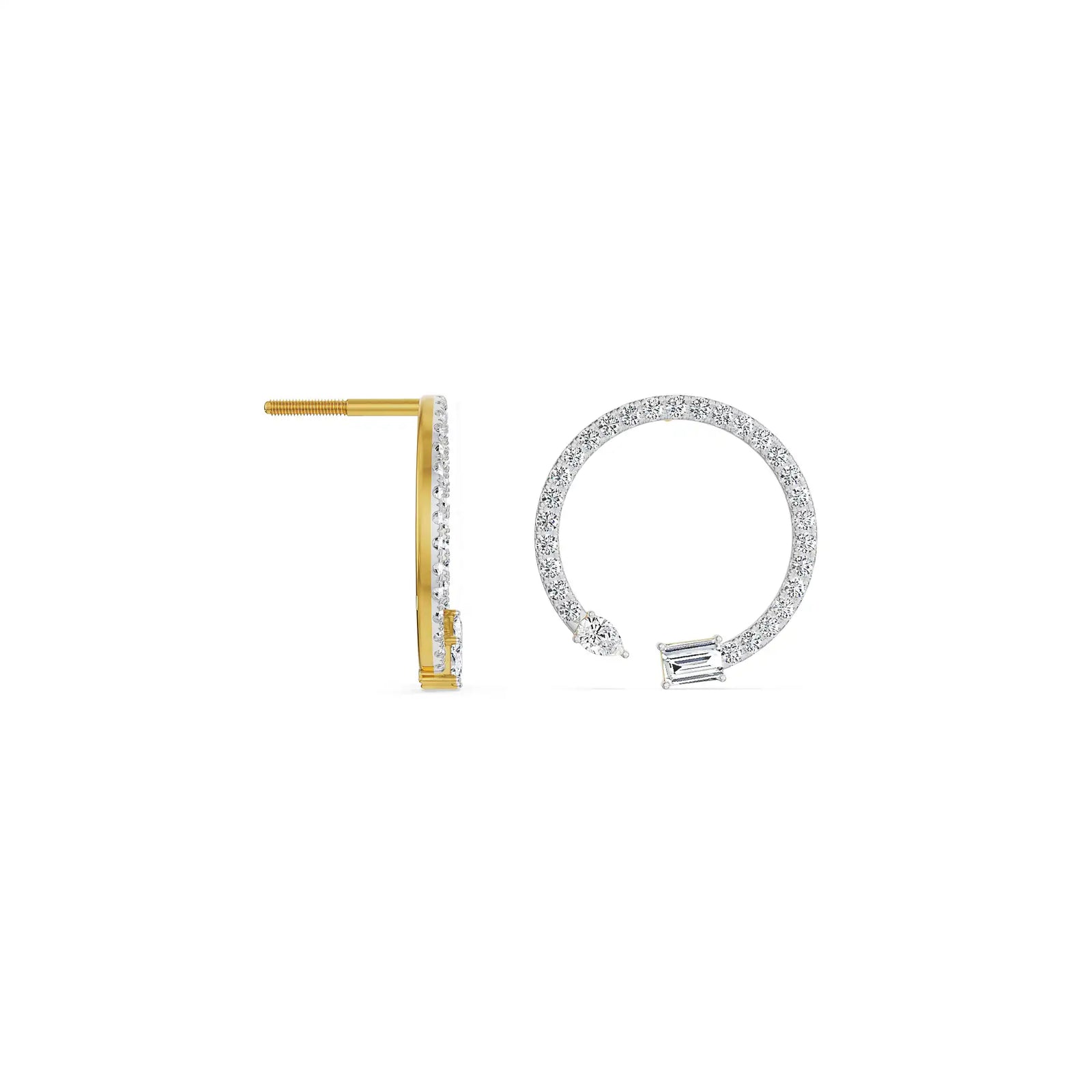 Brekie Hoop Lab Grown Diamond Earrings - Prospective view