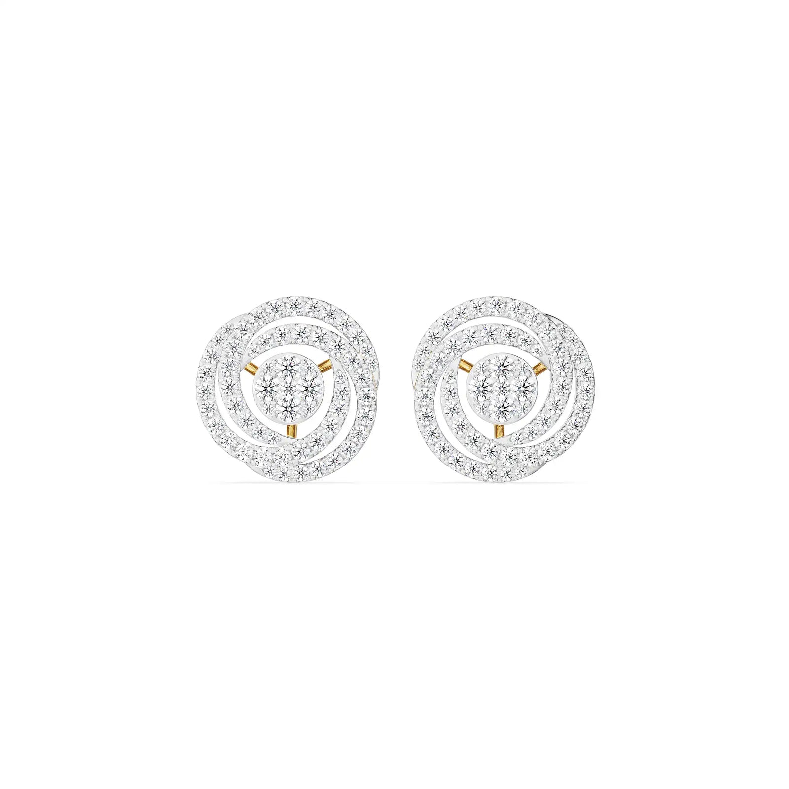 Circle of Life Diamond Studs Front view