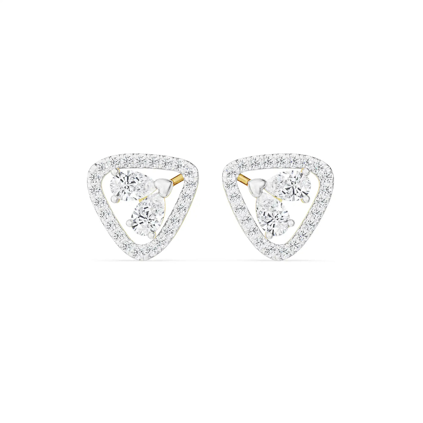 Duo Pear Diamond Studs 9KT