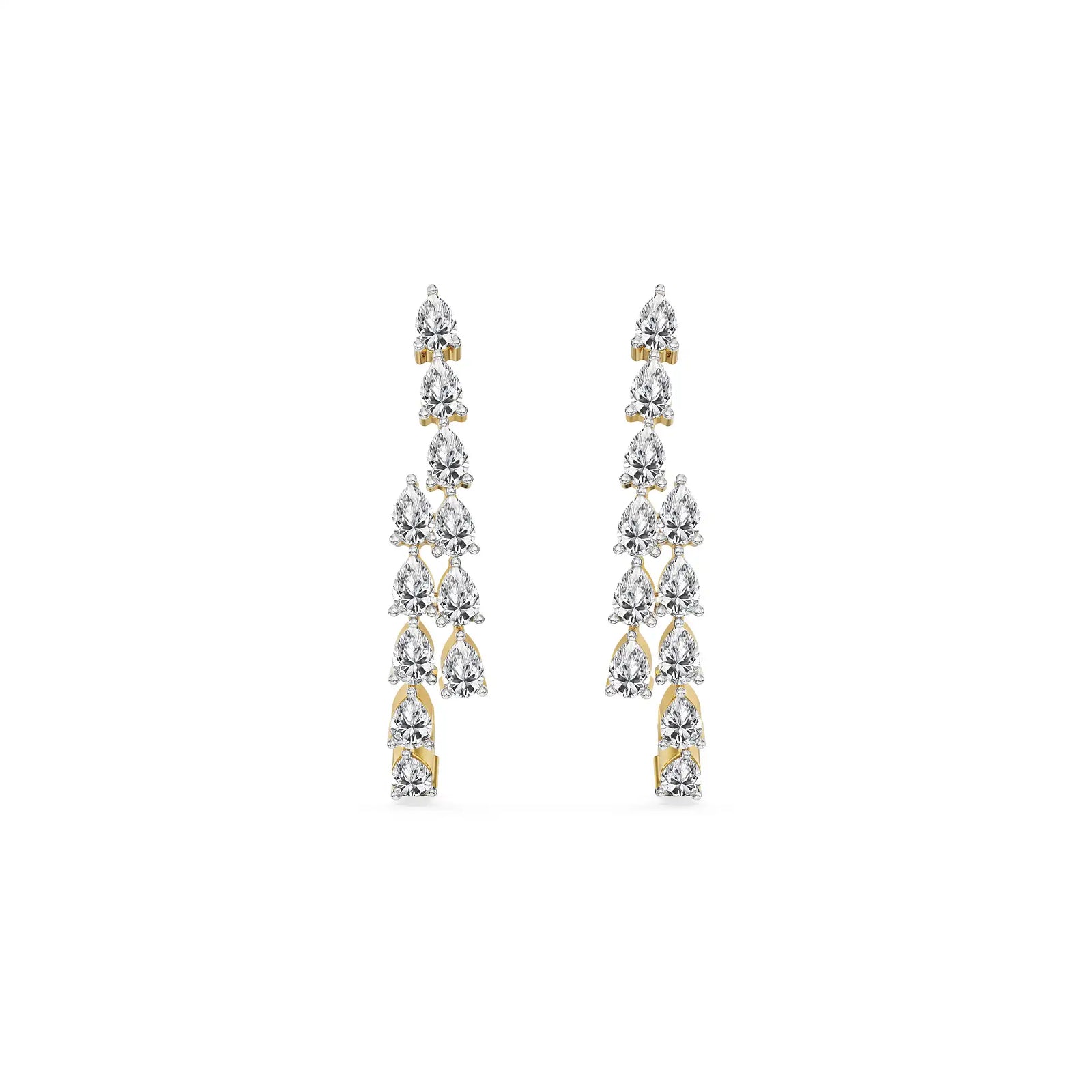 Nishka Lab Grown Diamond Bali - front view in 9KT