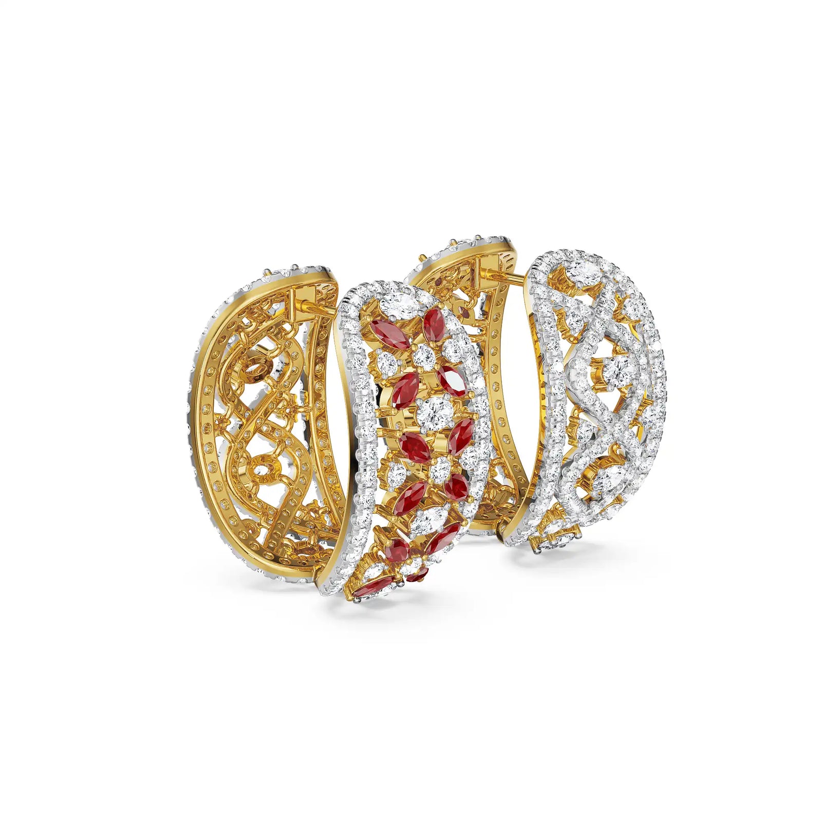 Convertible Tira Lab Grown Diamond Earrings - side View