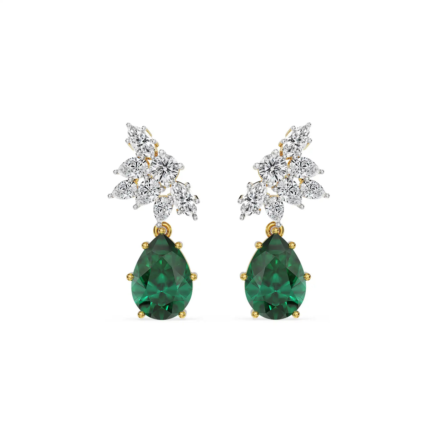 Emerald Bliss Lab Grown Diamond Earrings