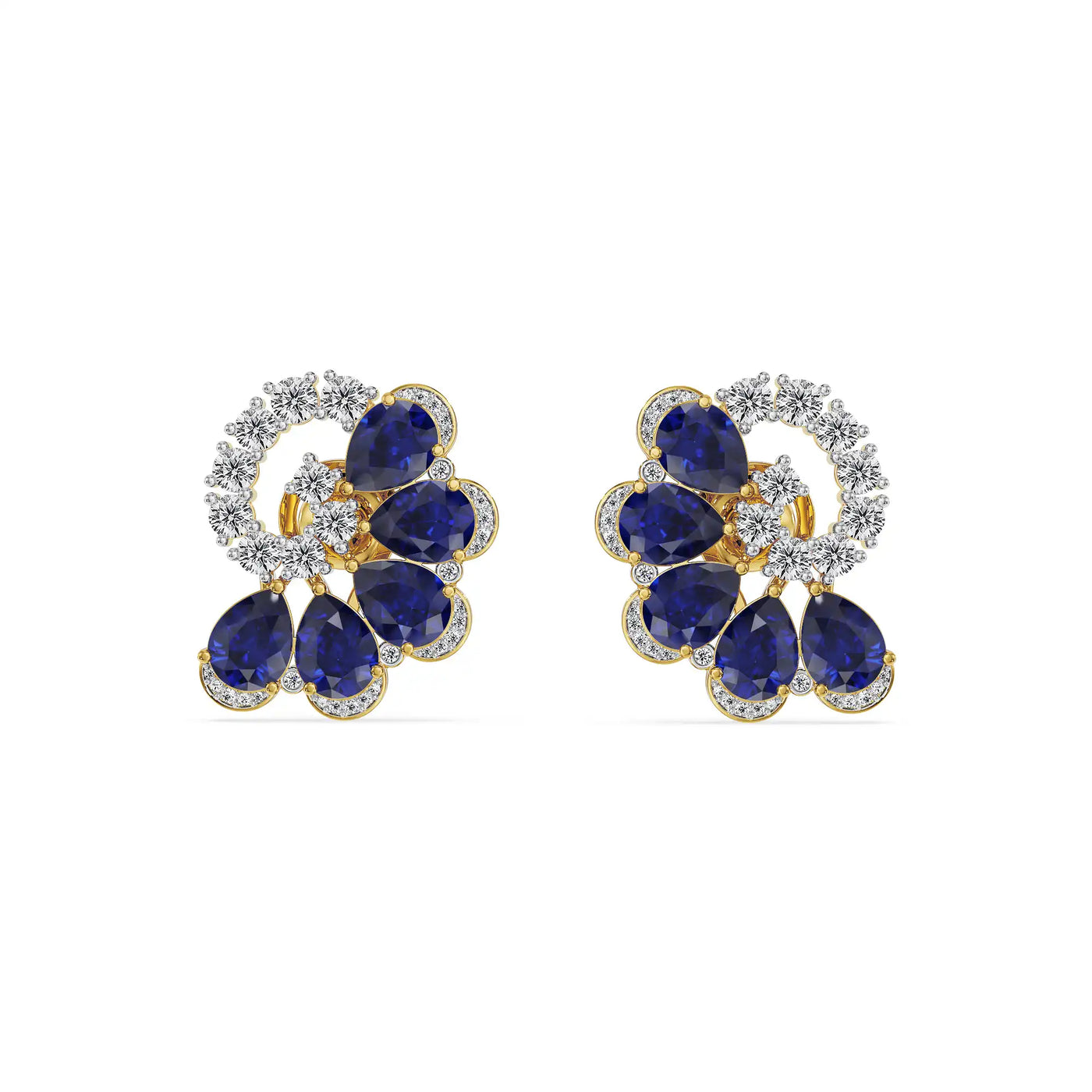 Midnight Bloom Lab Grown Diamond Earrings