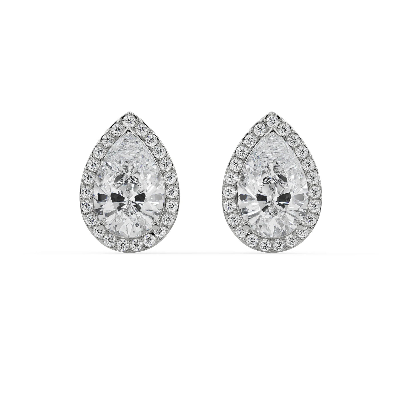 0.5 CT Solitaire Pear Lab Grown Diamond Earrings 9KT