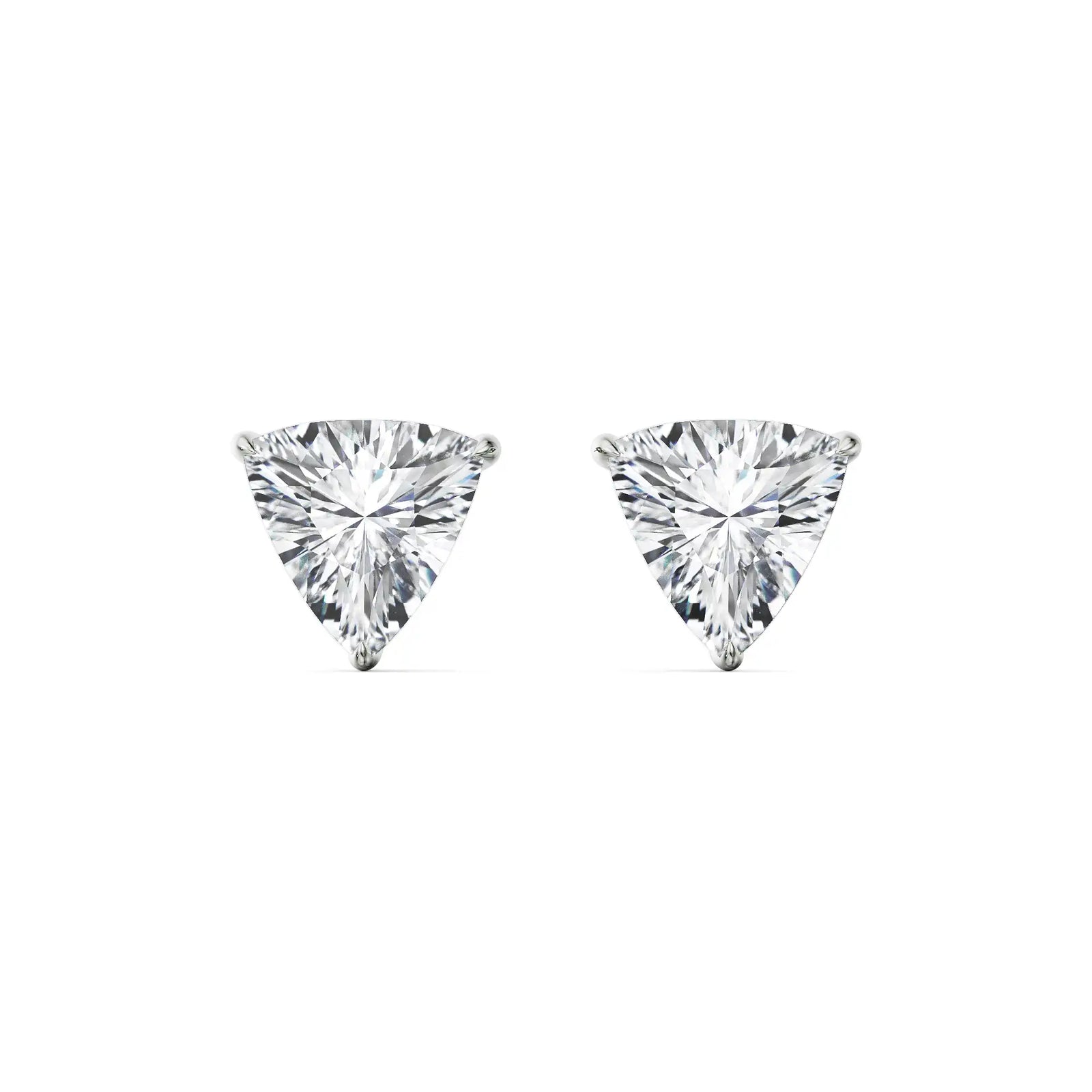 0.5 CT Trillion Lab Grown Diamond Studs - Front View