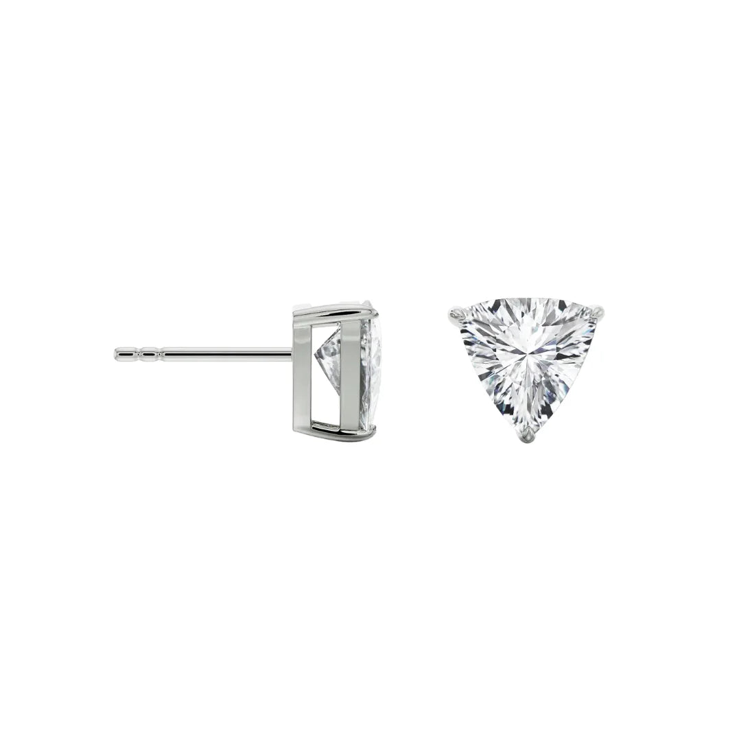 0.5 CT Trillion Lab Grown Diamond Studs - perspective view