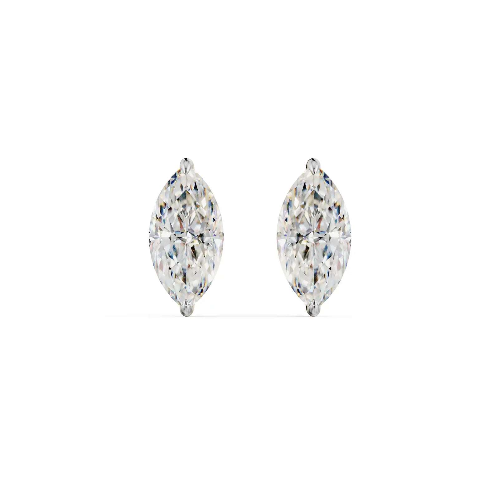 0.5 CT Marquise Lab Grown Diamond Studs - Front View
