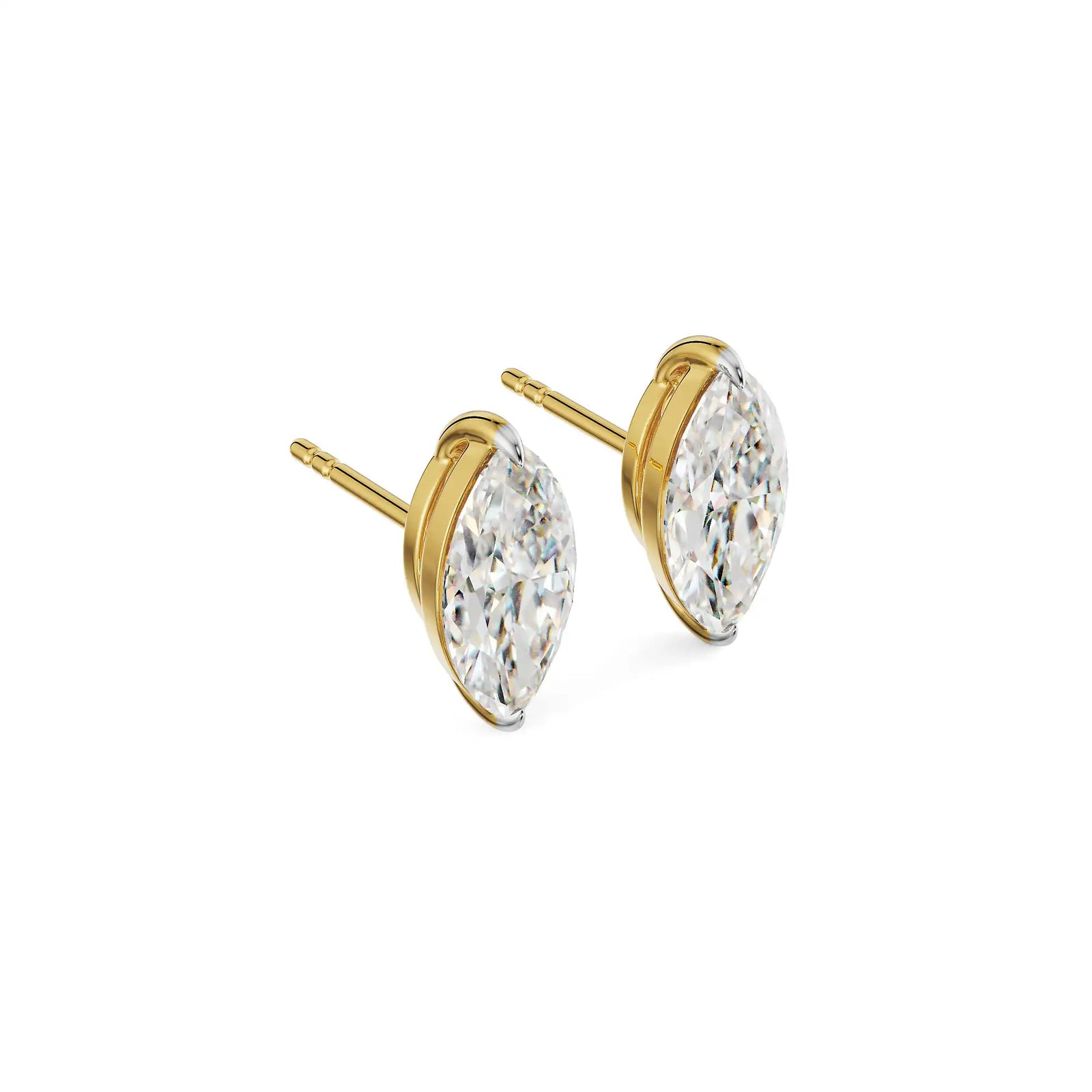0.5 CT Marquise Lab Grown Diamond Studs- Right View