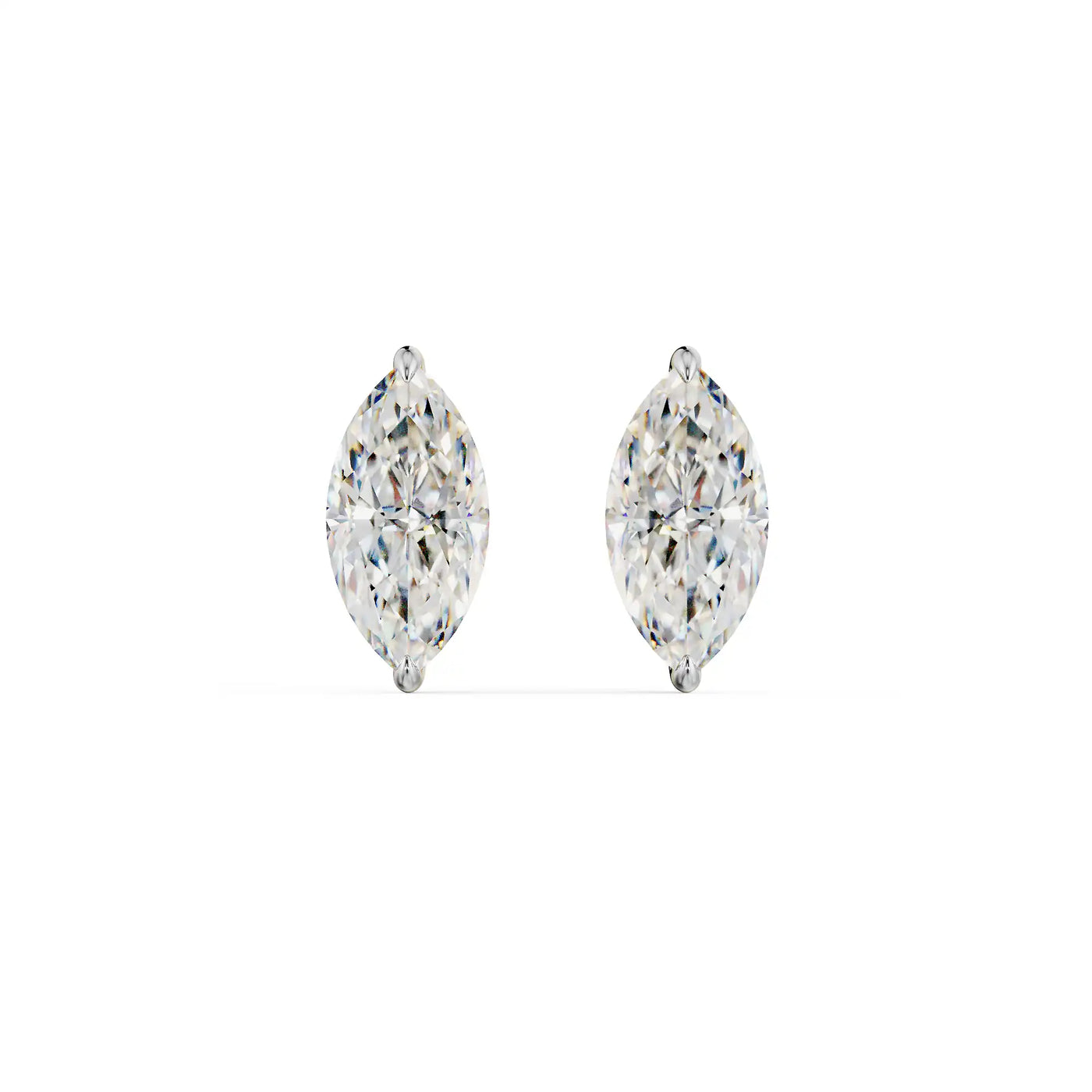 2 CT Marquise Lab Grown Diamond Studs 9KT