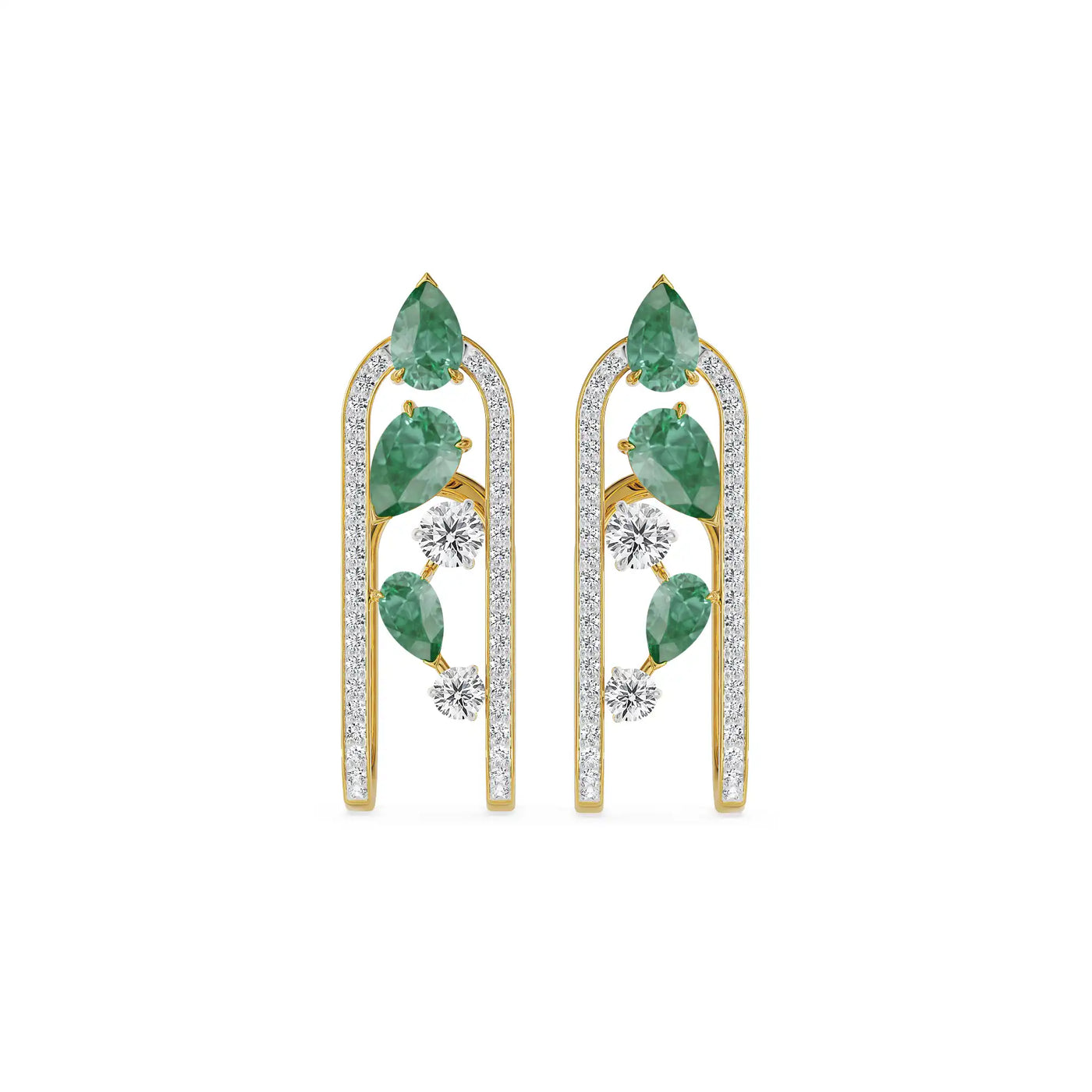 Ethereal Gemstone Lab Grown Diamond Earrings 9KT