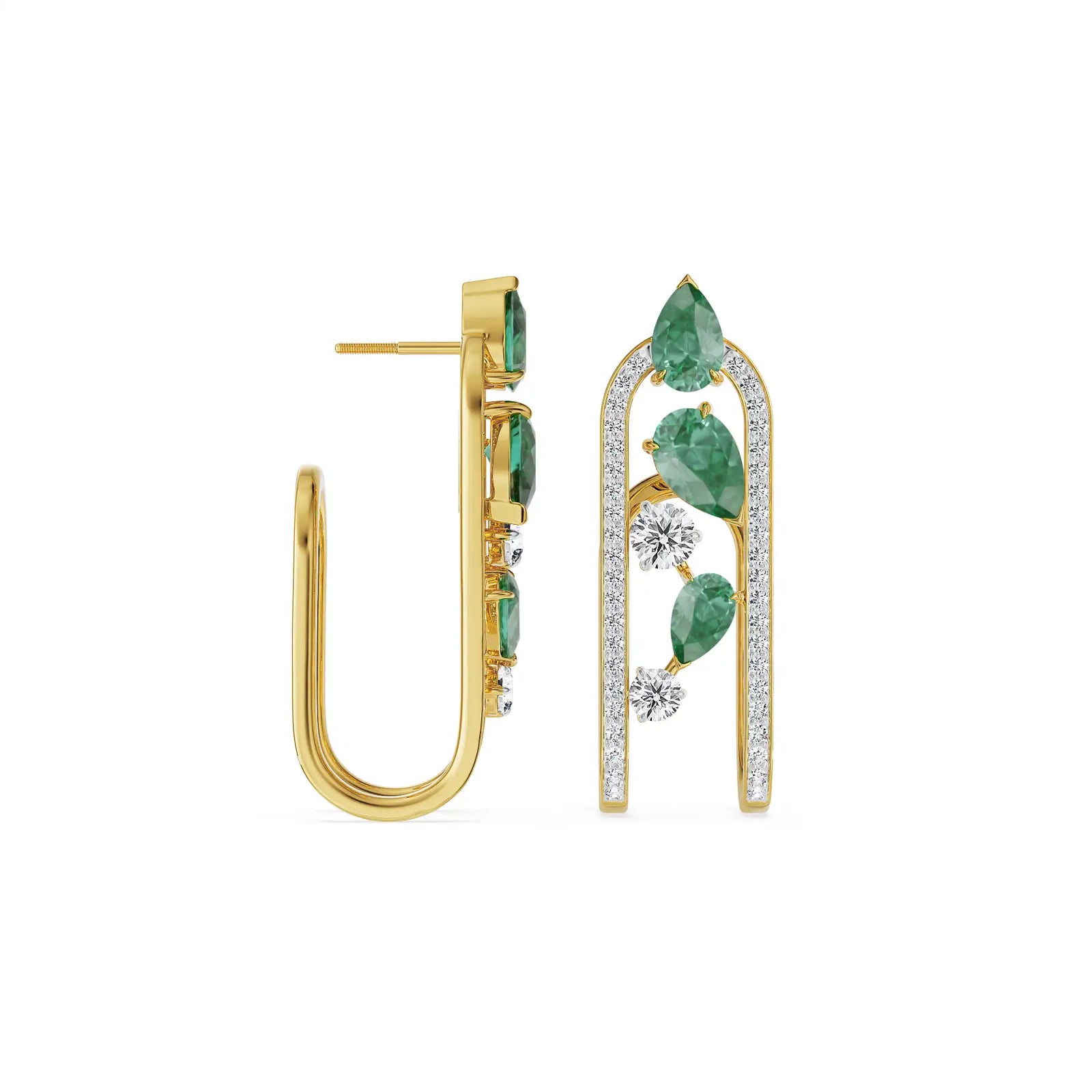 Ethereal Gemstone Lab Grown Diamond Earrings_in_stock