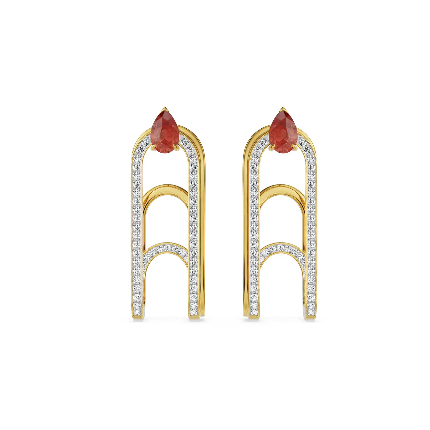 Ethereal Ruby Lab Grown Diamond Earring_in_stock