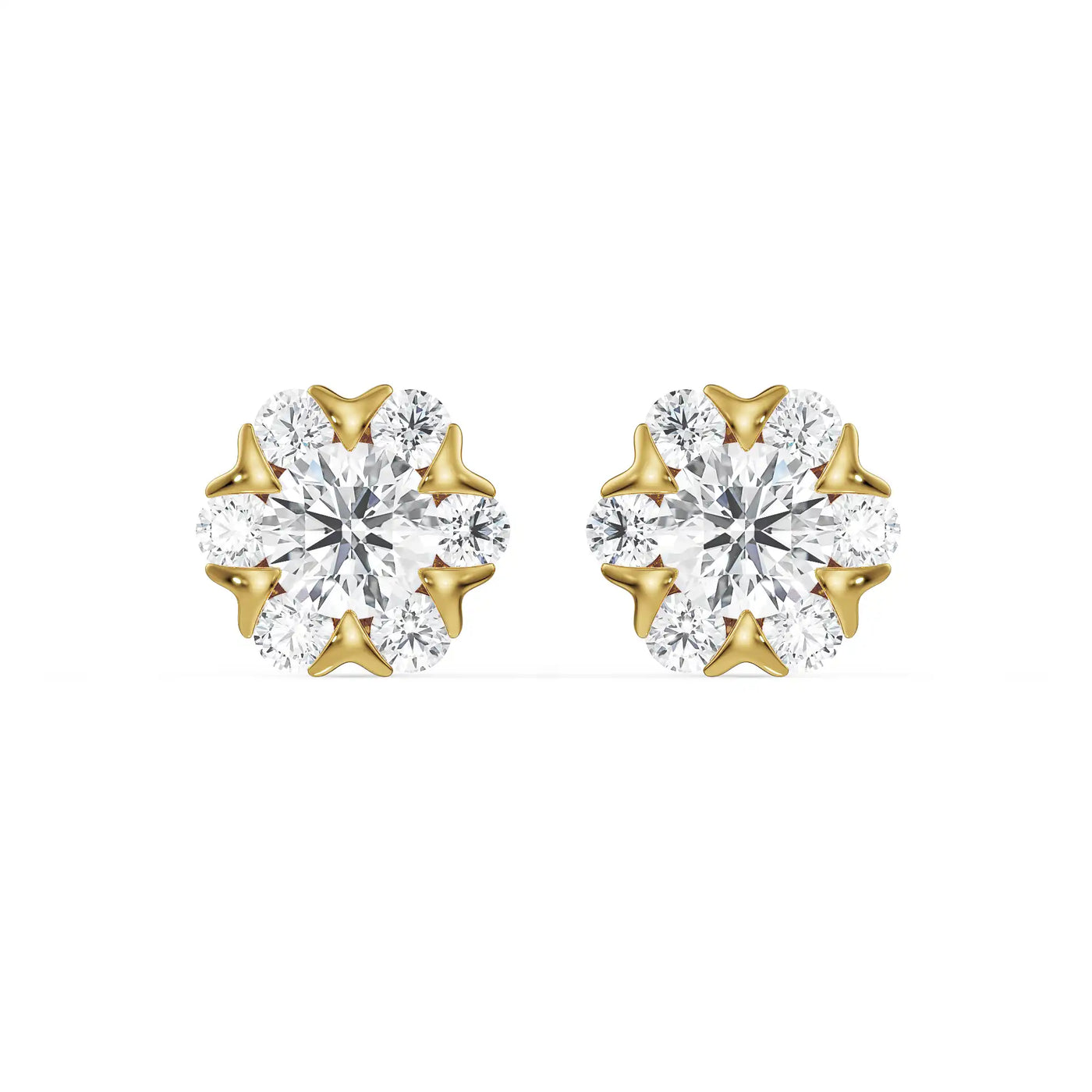 Fiona Floral Lab Grown Diamond Studs