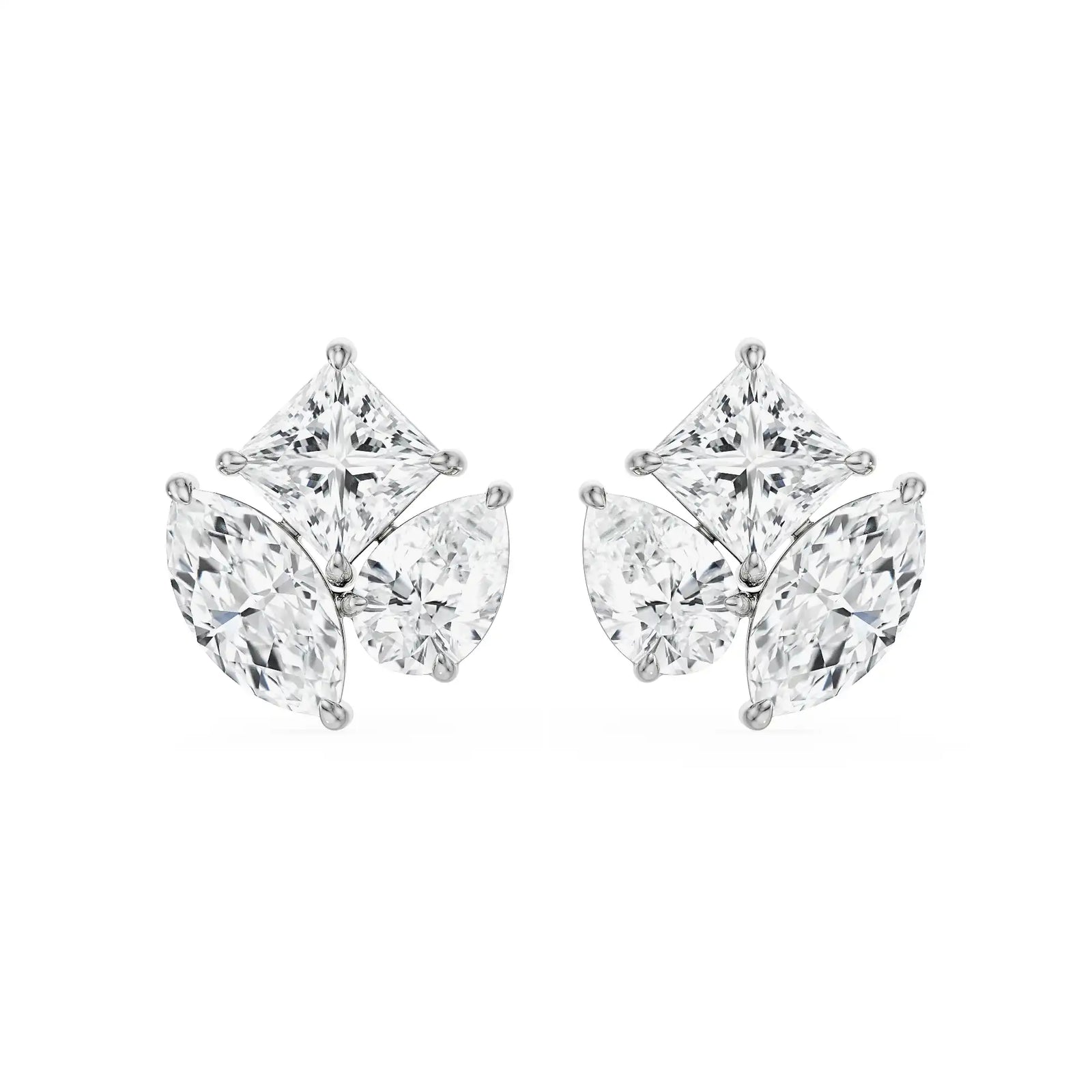 Eternal Trio Lab Grown Diamond Studs - front view