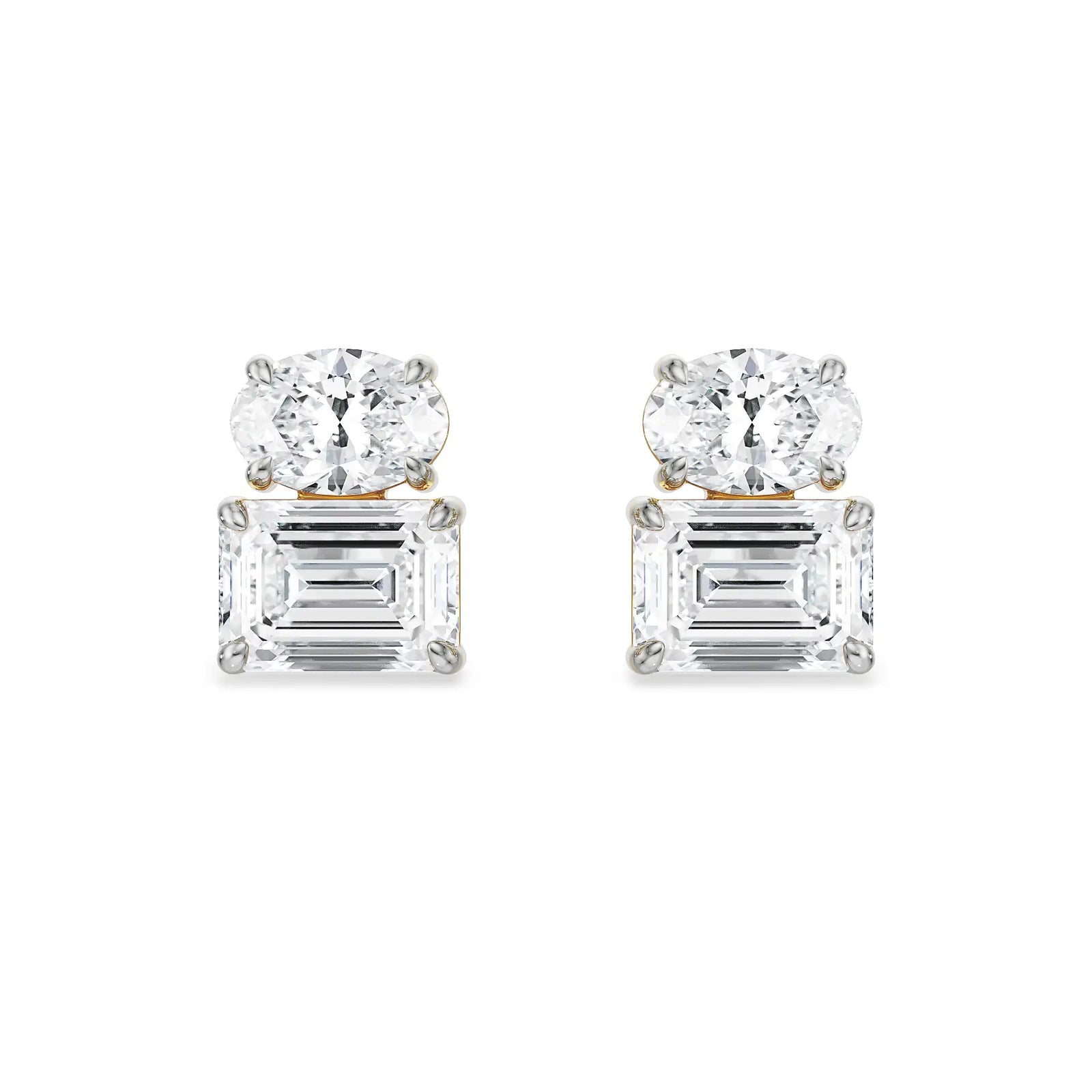 Divine Duo Lab Grown Diamond Studs - front view