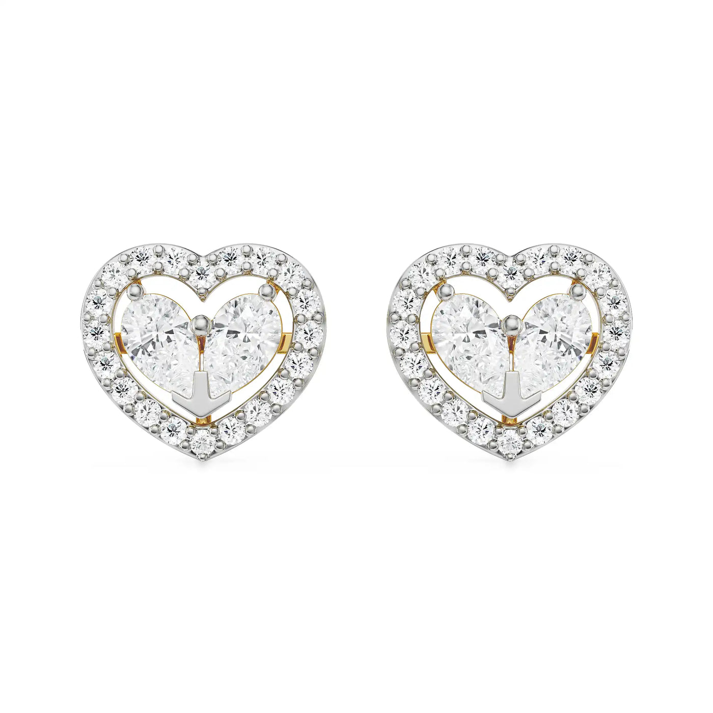 Heart of Pear Lab Grown Diamond Studs