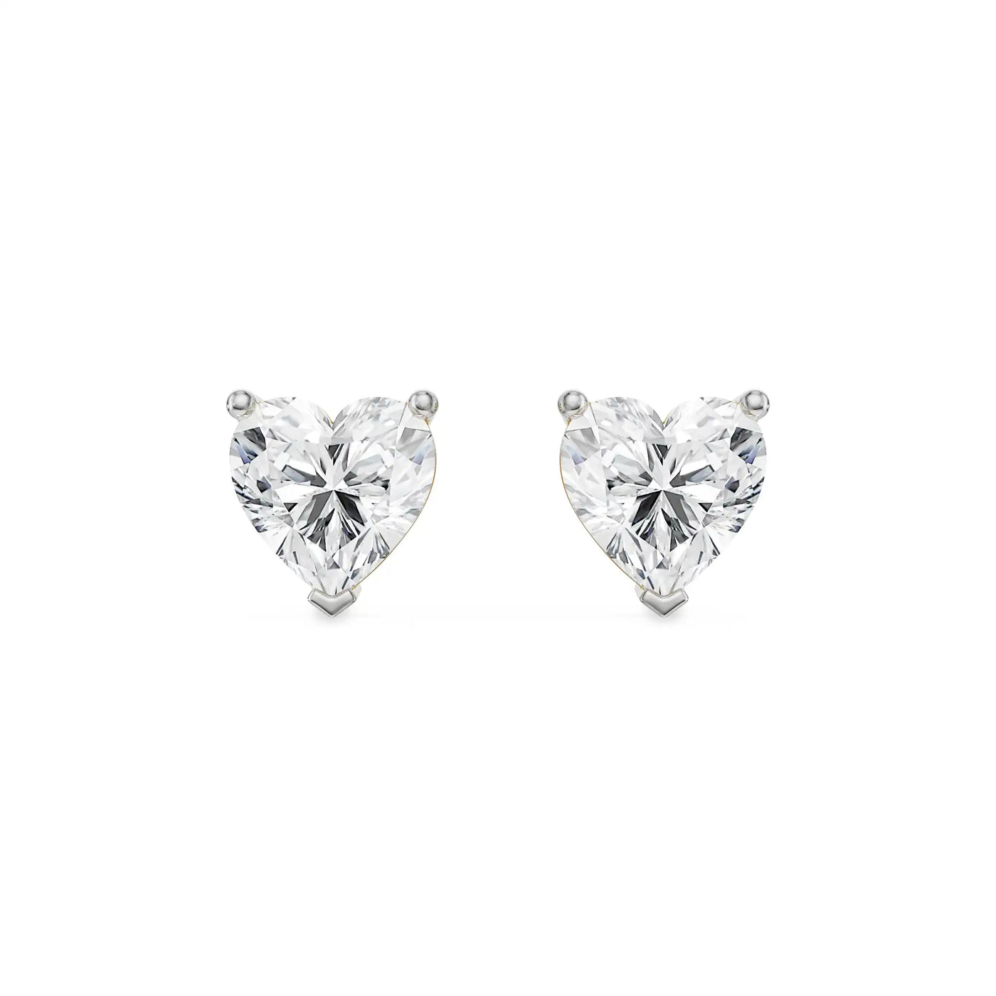 1 CT Sweetheart Lab Grown Diamond Studs
