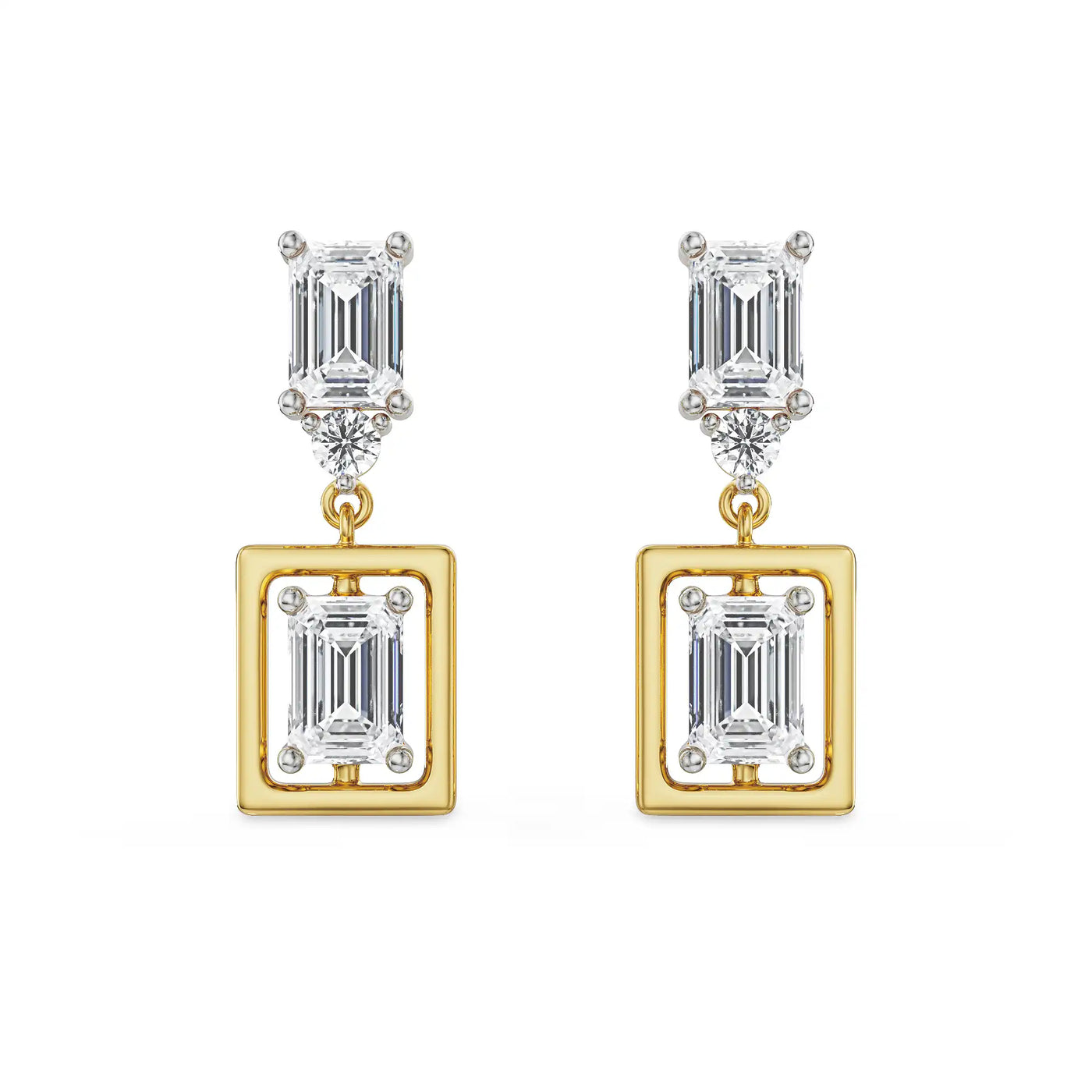 Emerald Chic Lab Grown Diamond Earrings